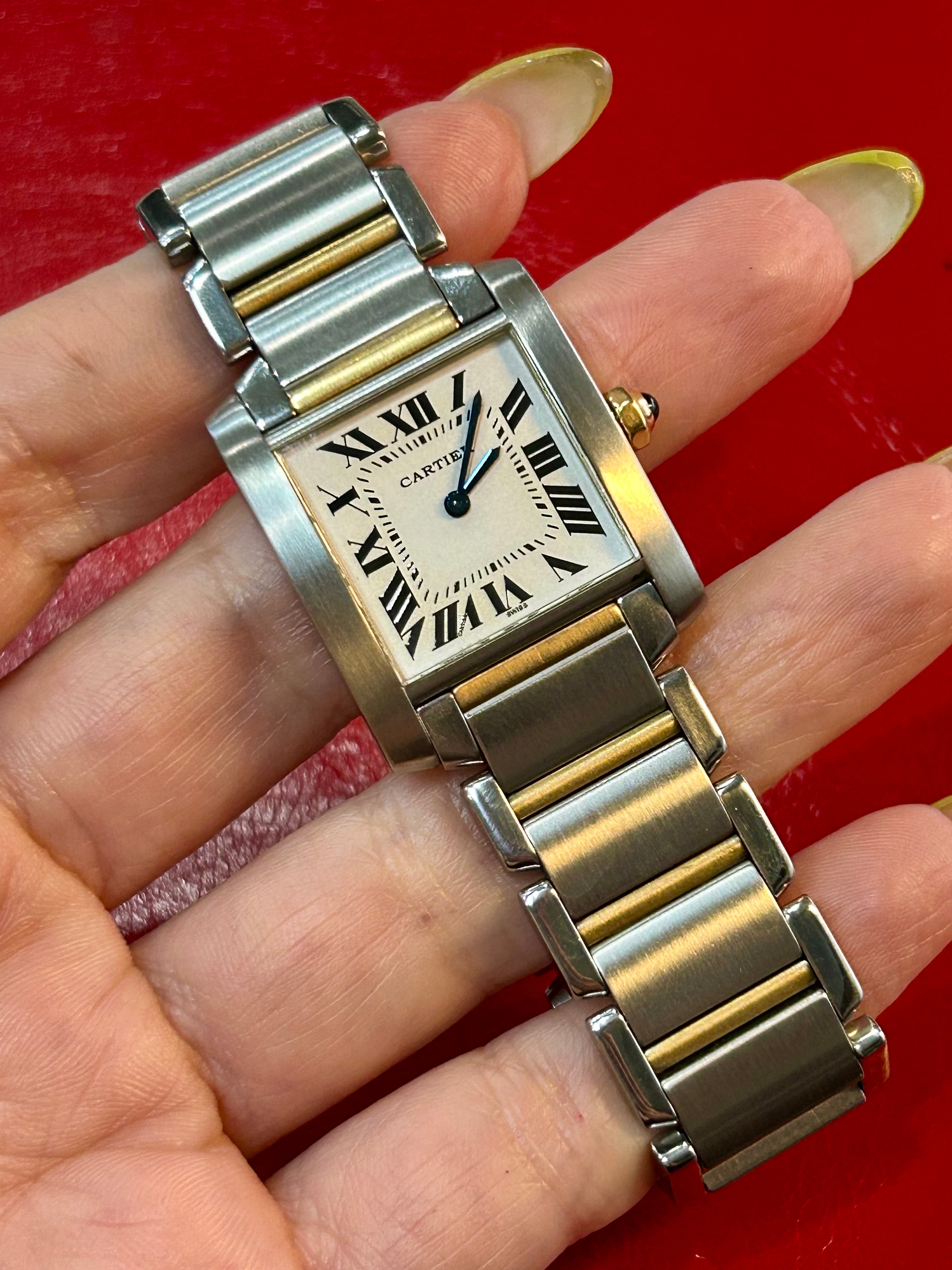 Cartier Tank Française Ref. 2301 | Midsize 25mm | Stainless Steel & 18K Yellow Gold Quartz Watch