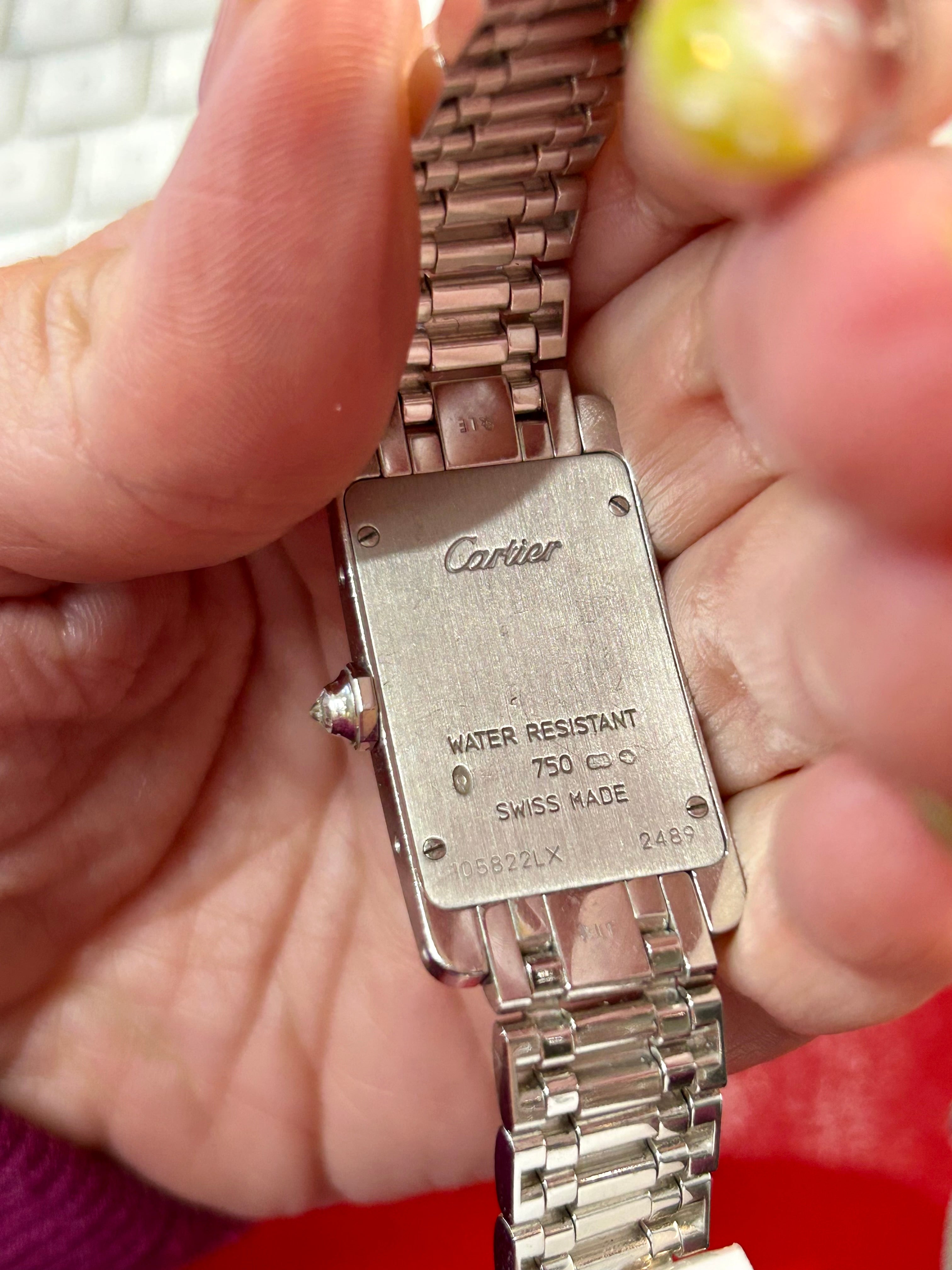 Cartier Tank Américaine Ref. 2489 | 19mm Small | 18K White Gold With Diamonds Quartz Watch