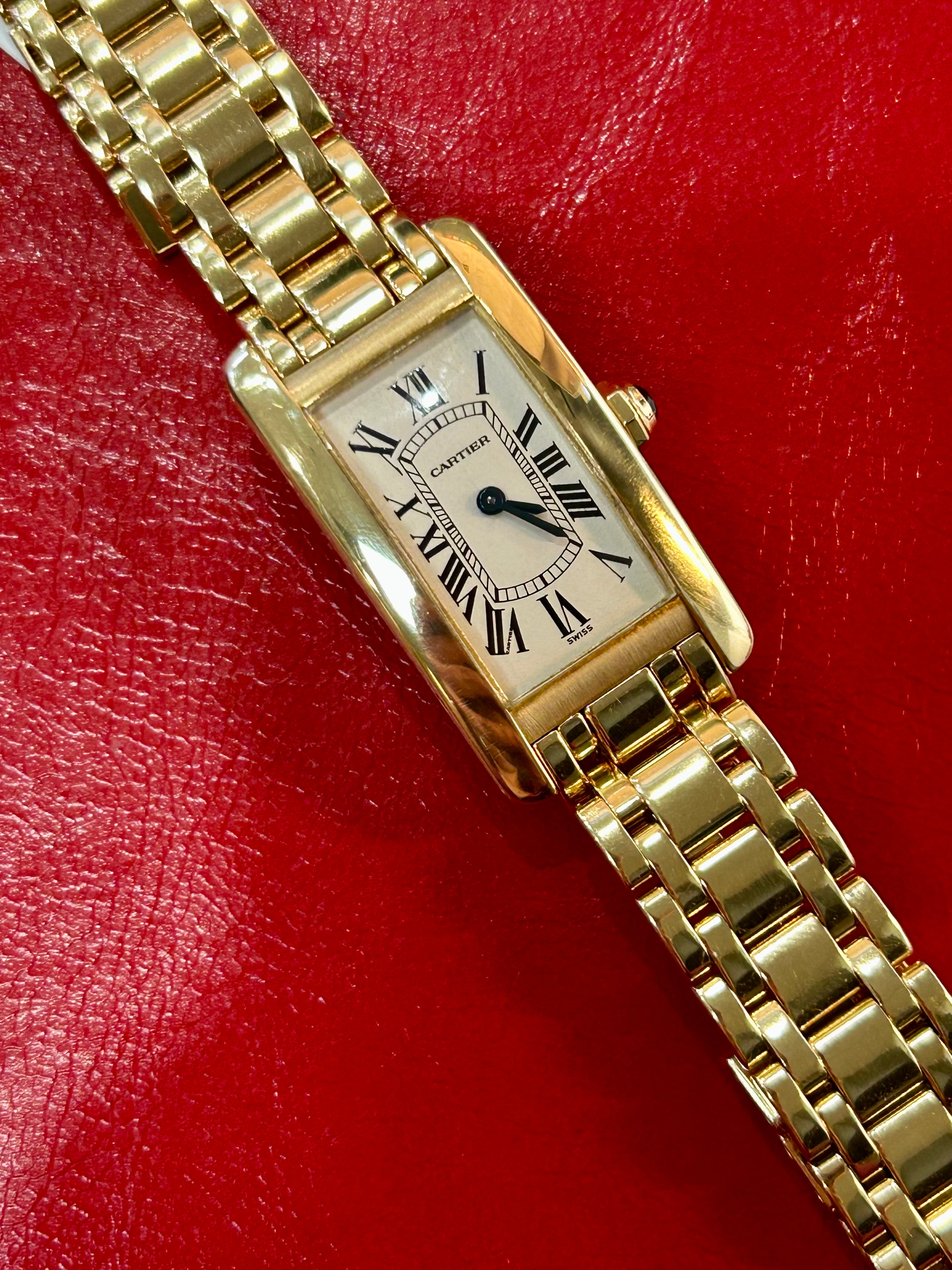 Cartier Tank Américaine Ref. 1710 | 19mm Small | 18K Yellow Gold  Quartz Watch