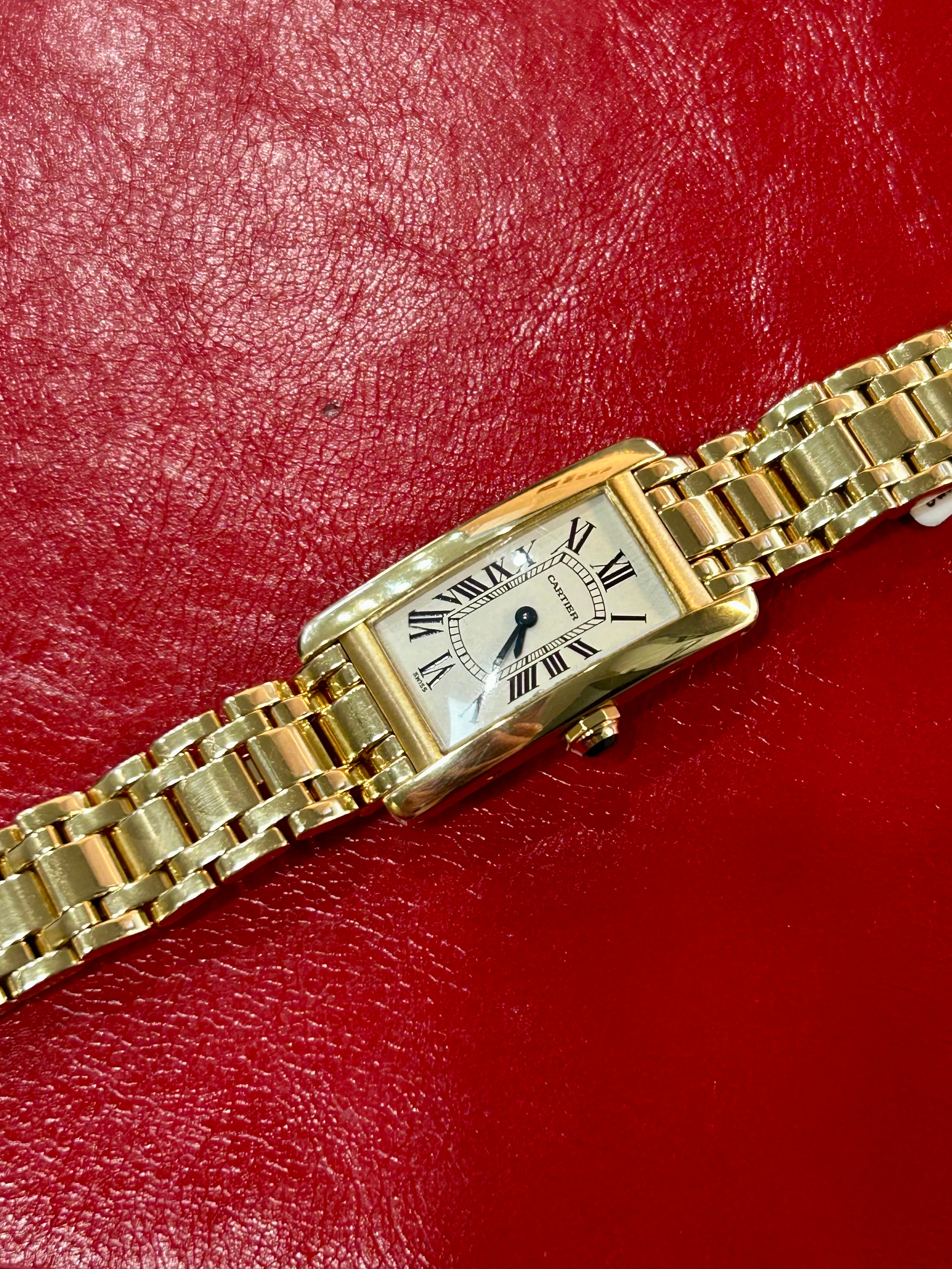 Cartier Tank Américaine Ref. 1710 | 19mm Small | 18K Yellow Gold  Quartz Watch