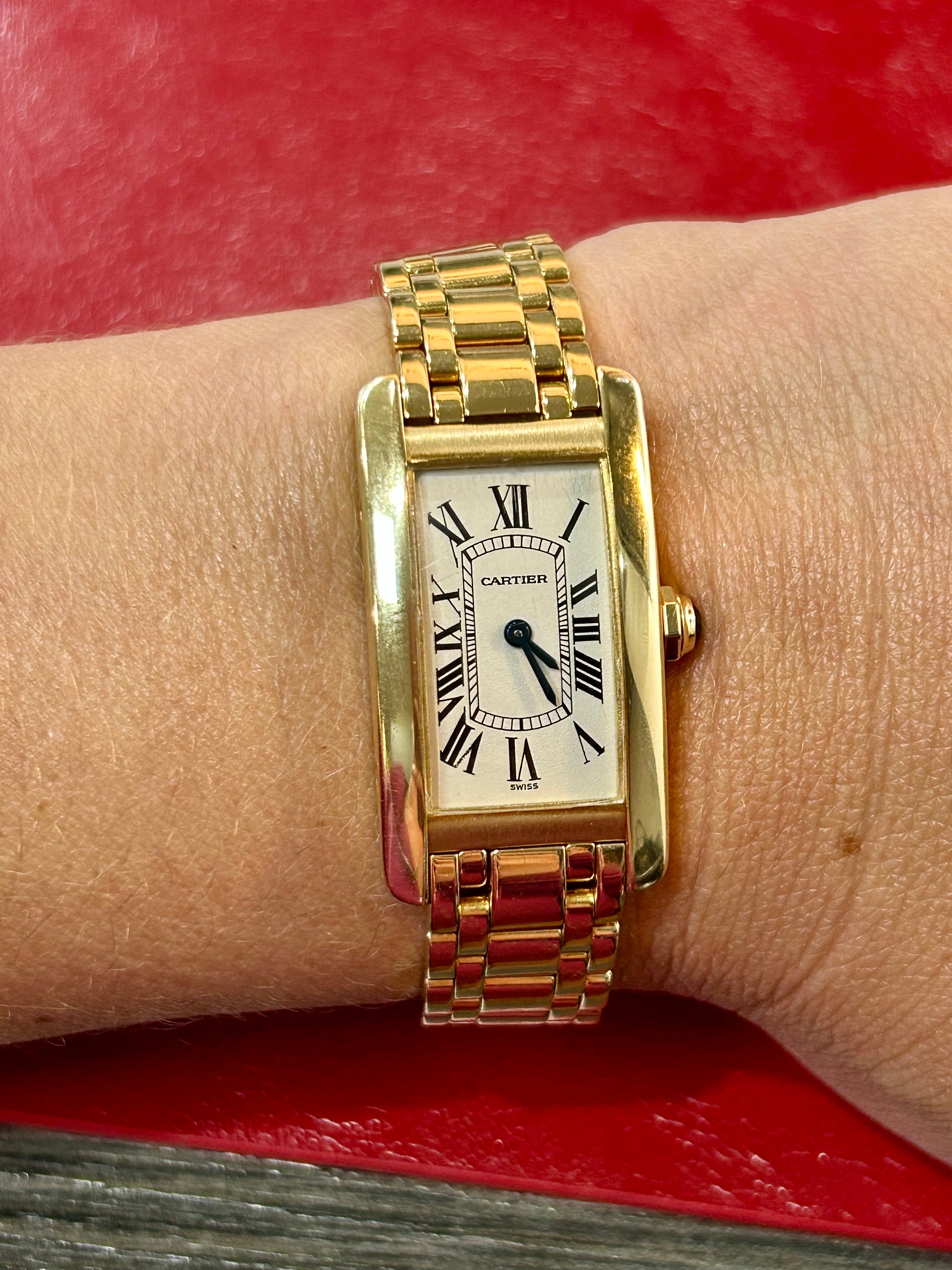 Cartier Tank Américaine Ref. 1710 | 19mm Small | 18K Yellow Gold  Quartz Watch