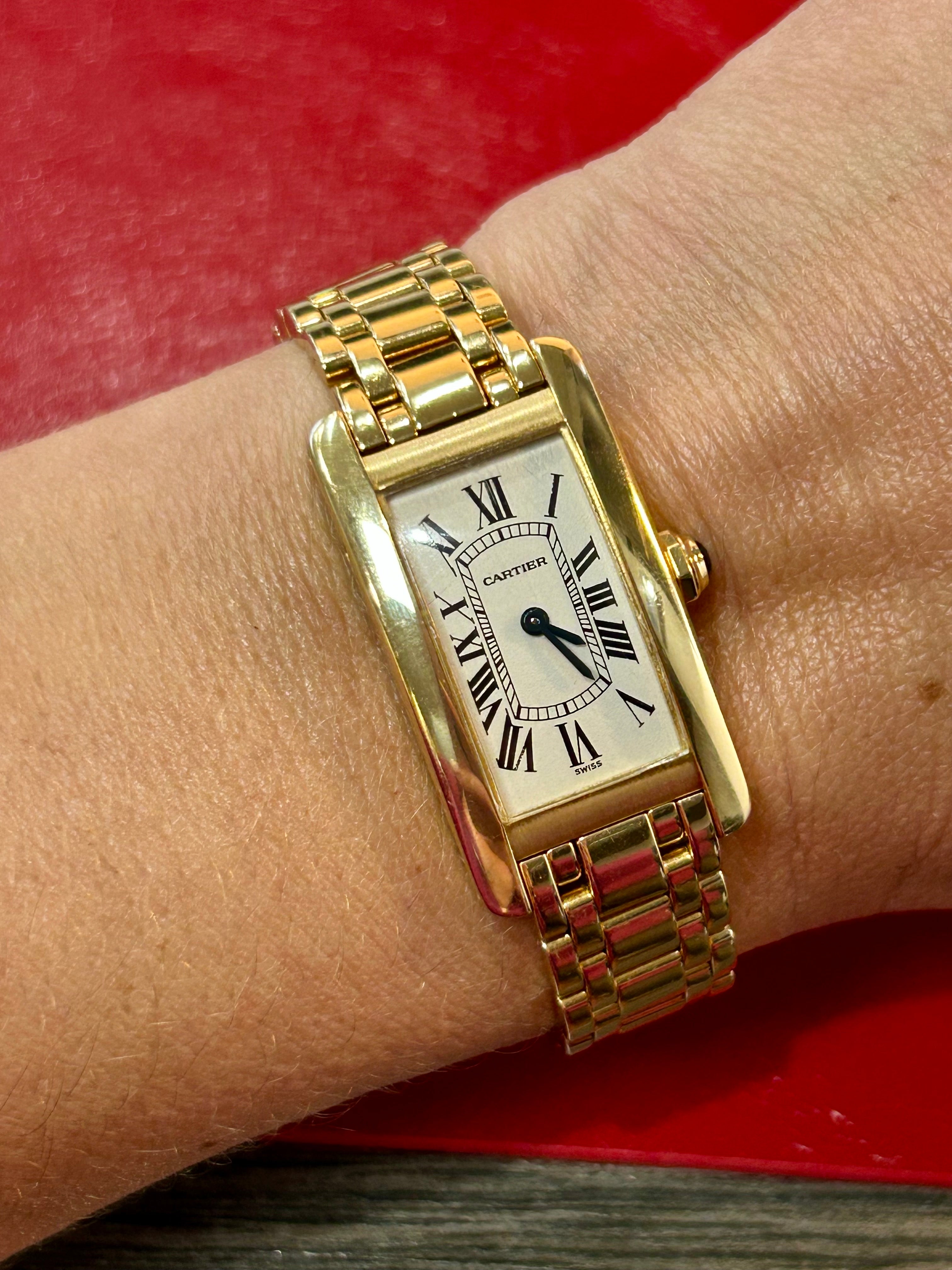 Cartier Tank Américaine Ref. 1710 | 19mm Small | 18K Yellow Gold  Quartz Watch