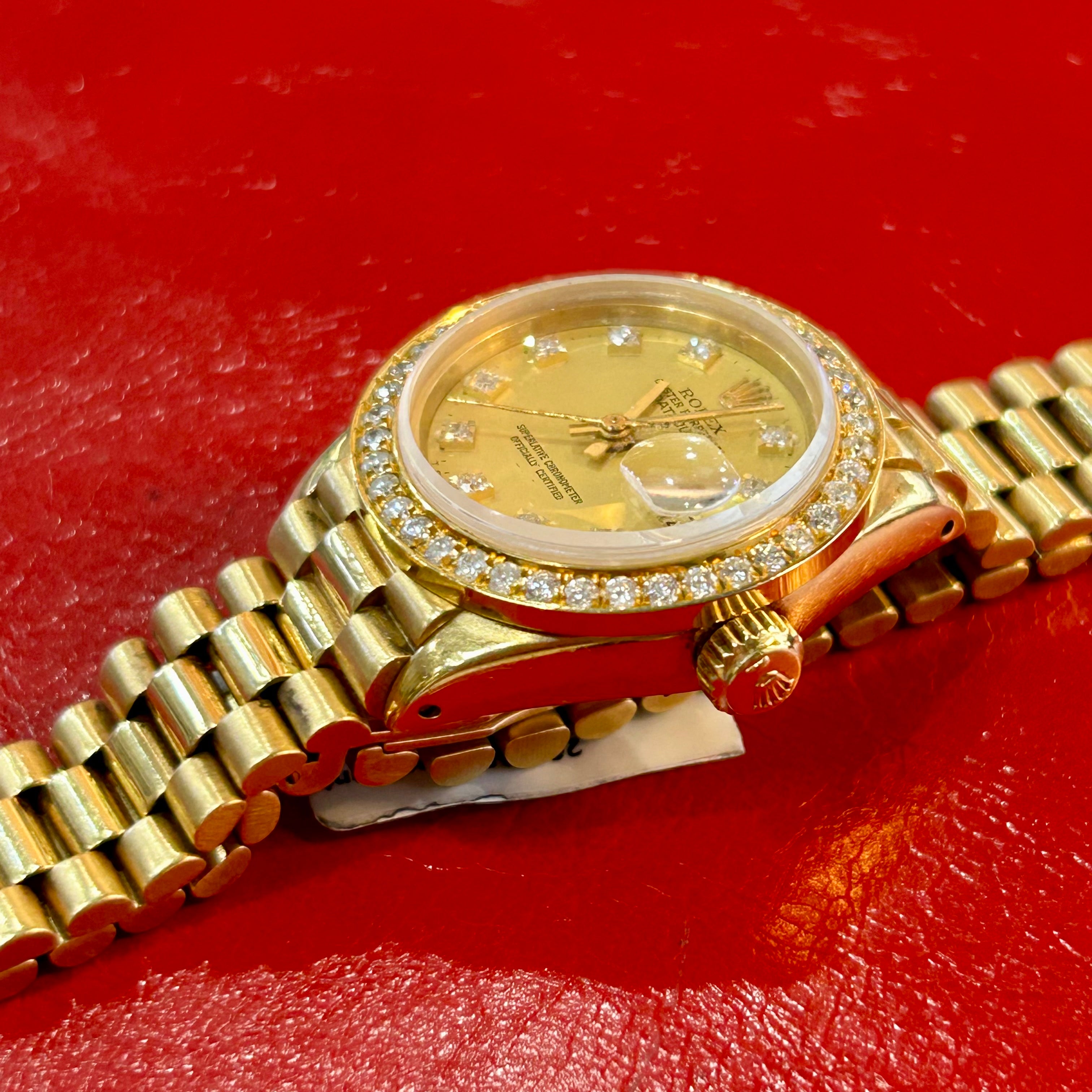 Rolex Lady President Ref 6917 | 26mm | Champagne Diamond Dial & Diamond Bezel Watch