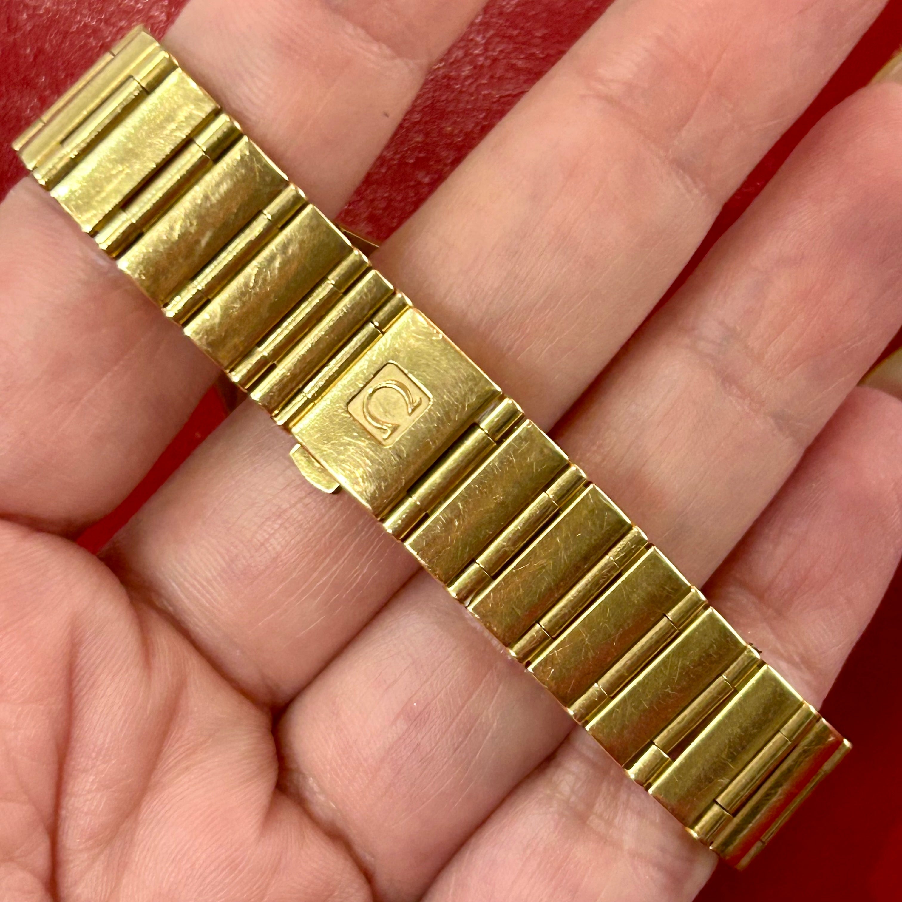 Omega Constellation Ref 1167.75.00 | 22.5mm | Diamond Bezel | 18k Yellow Gold | Complete Set |
