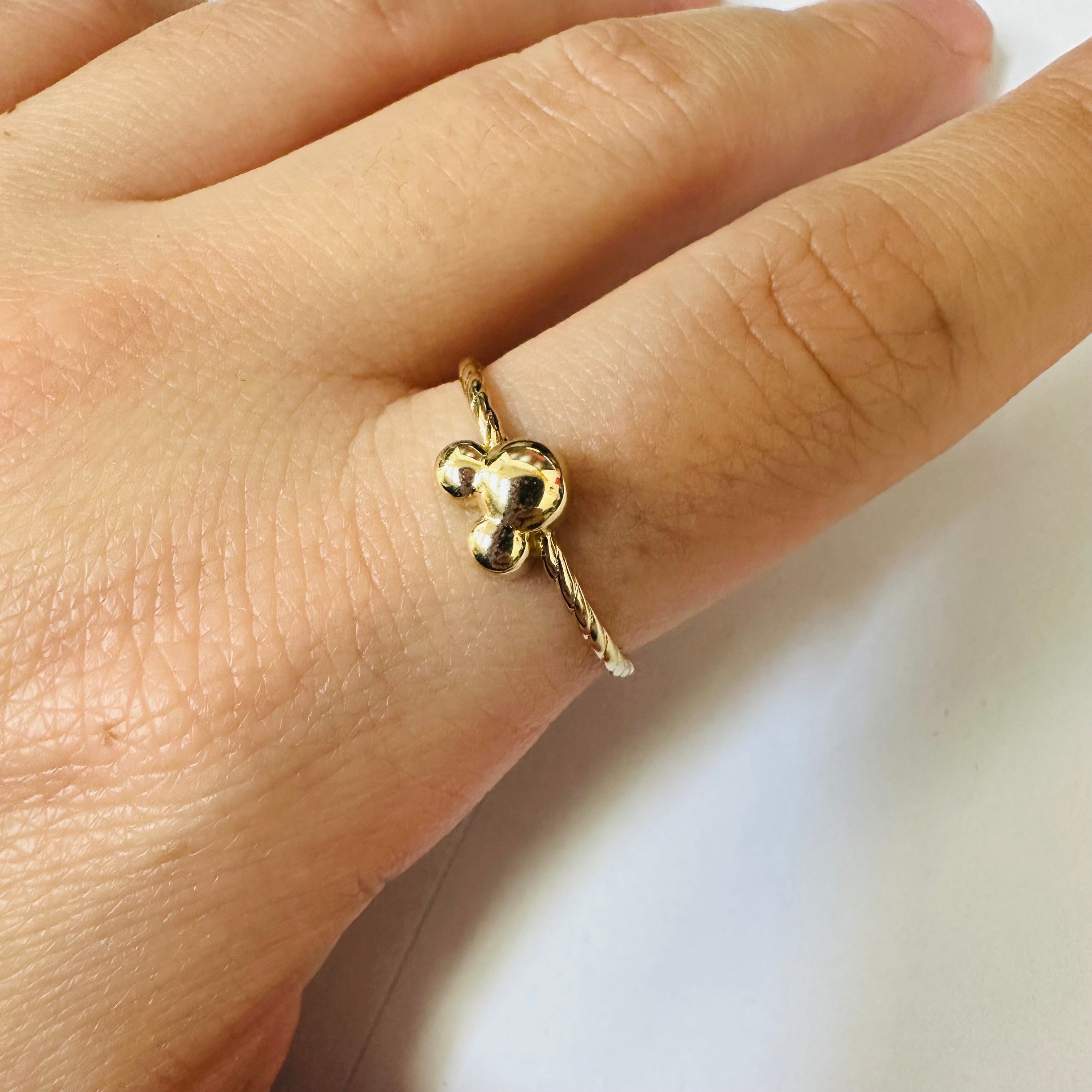 14K Yellow Gold Mouse Ring