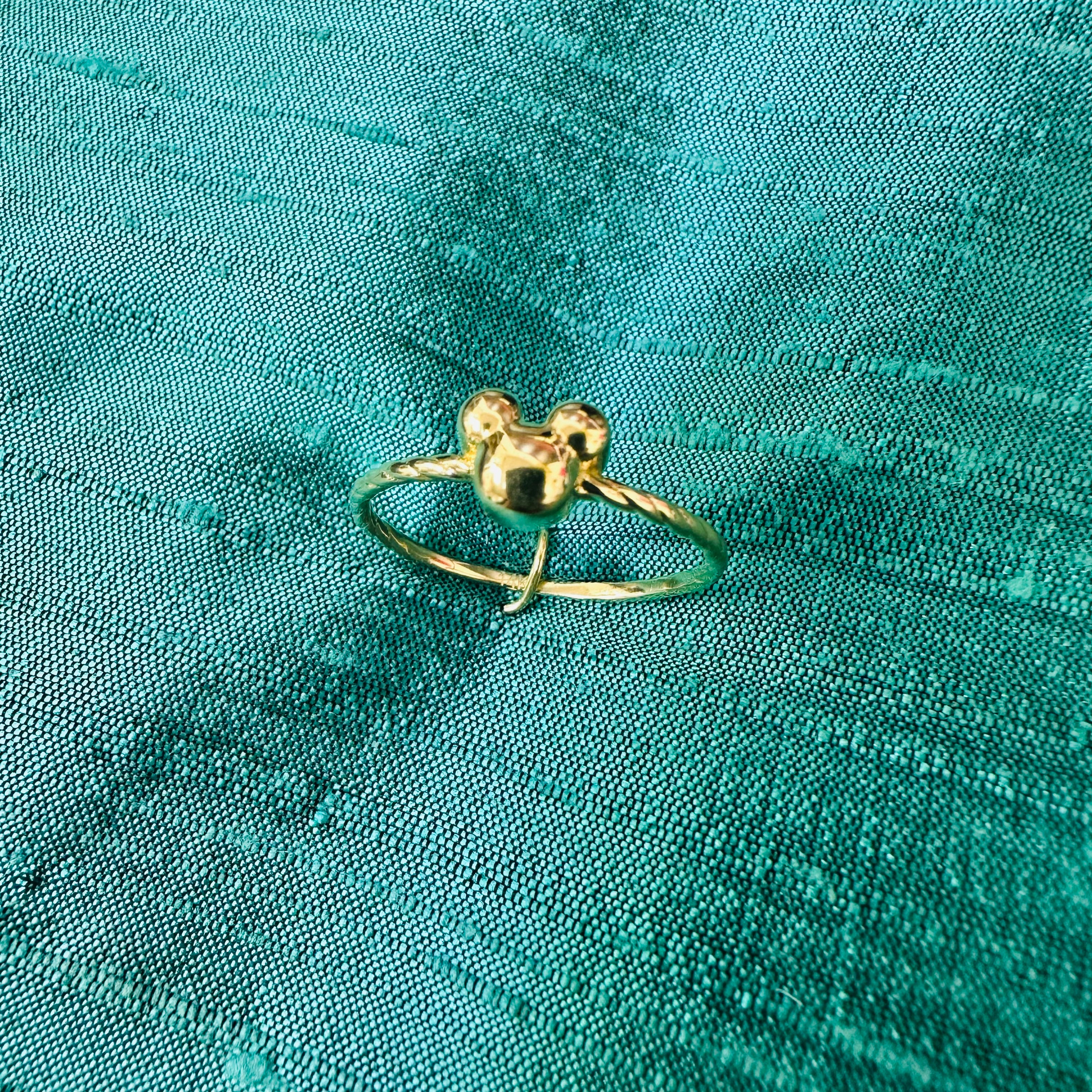 14K Yellow Gold Mouse Ring