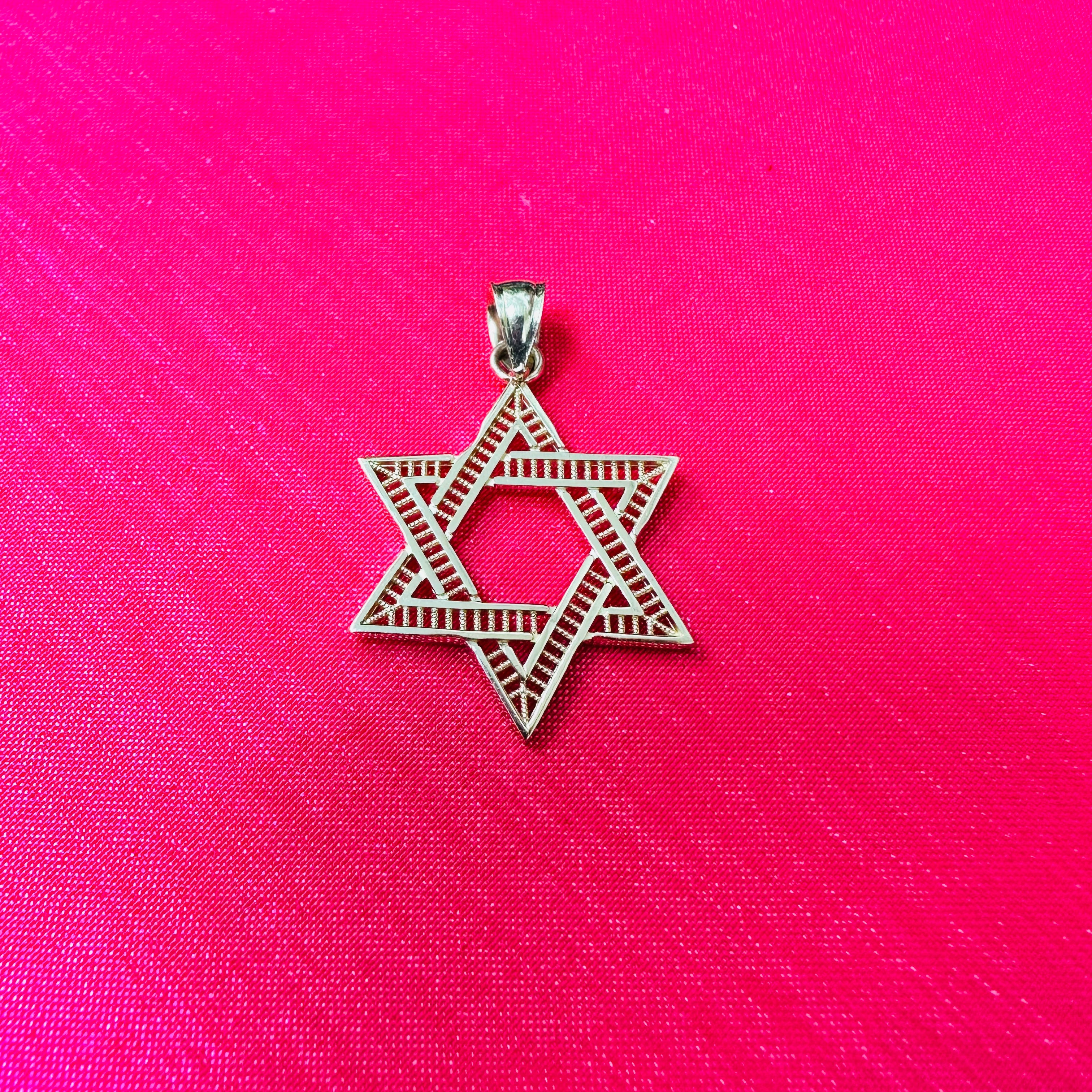 14K Yellow Gold Star of David 1.25"