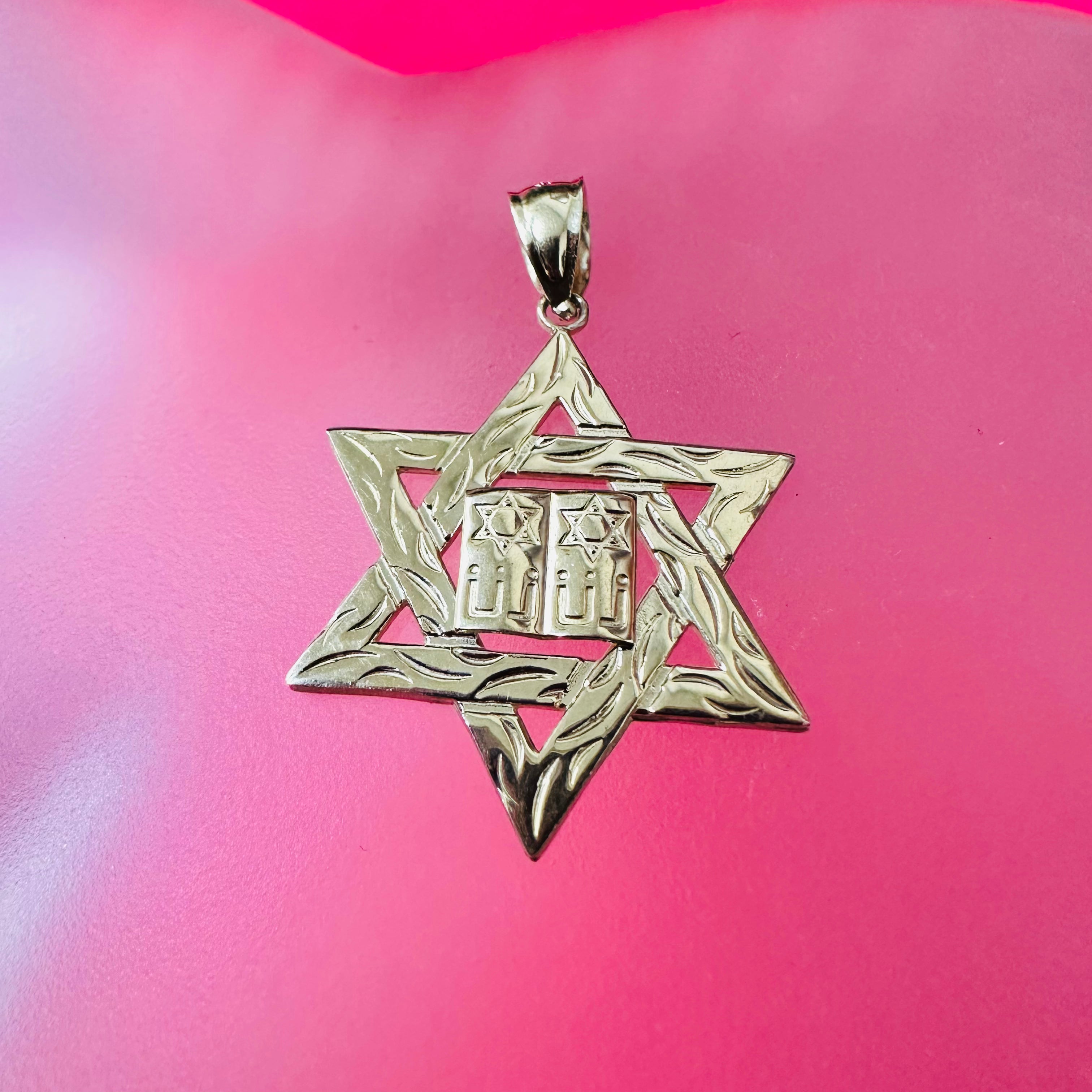 14K Yellow Gold Star of David