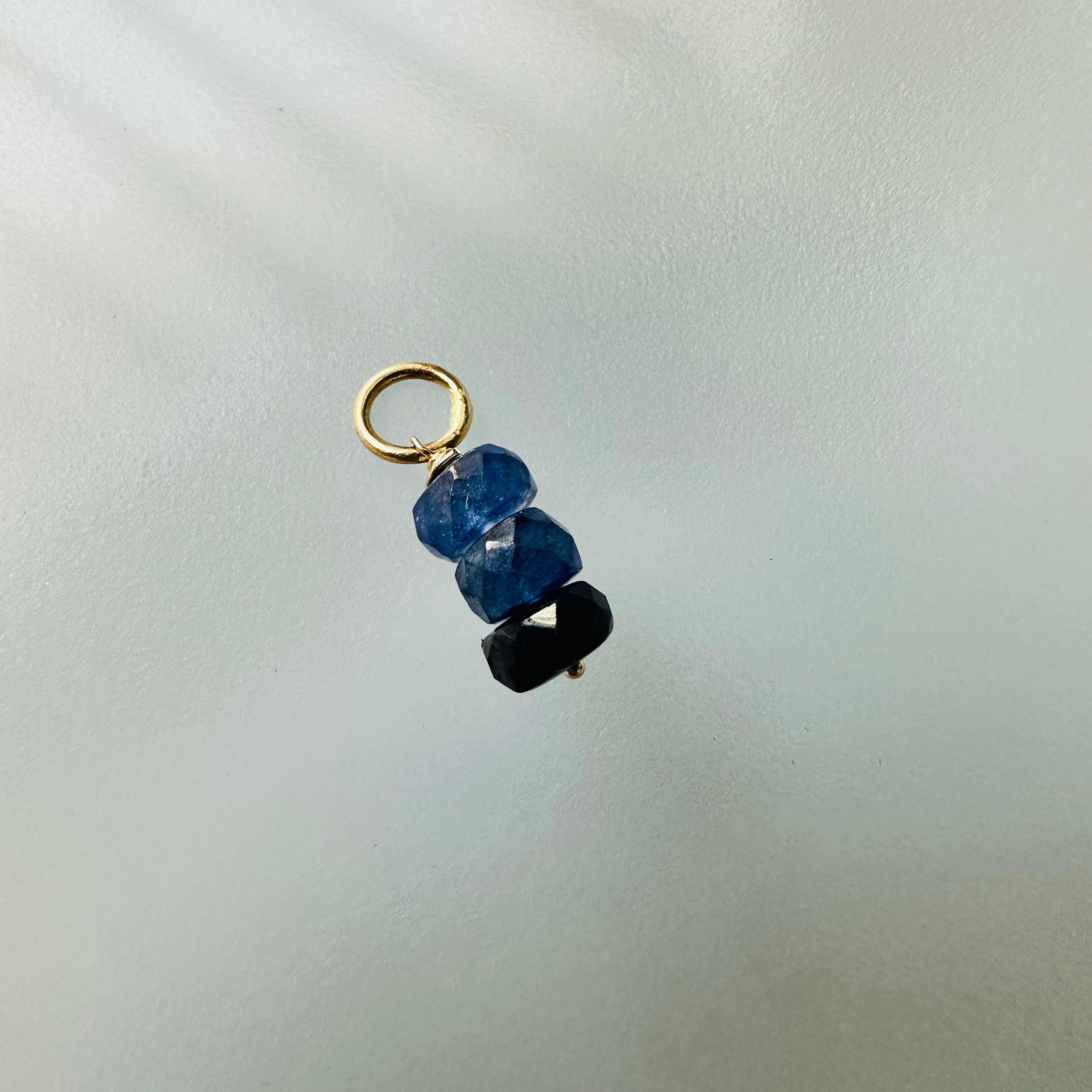 14K Yellow Gold Ombre Beads Gem Charm