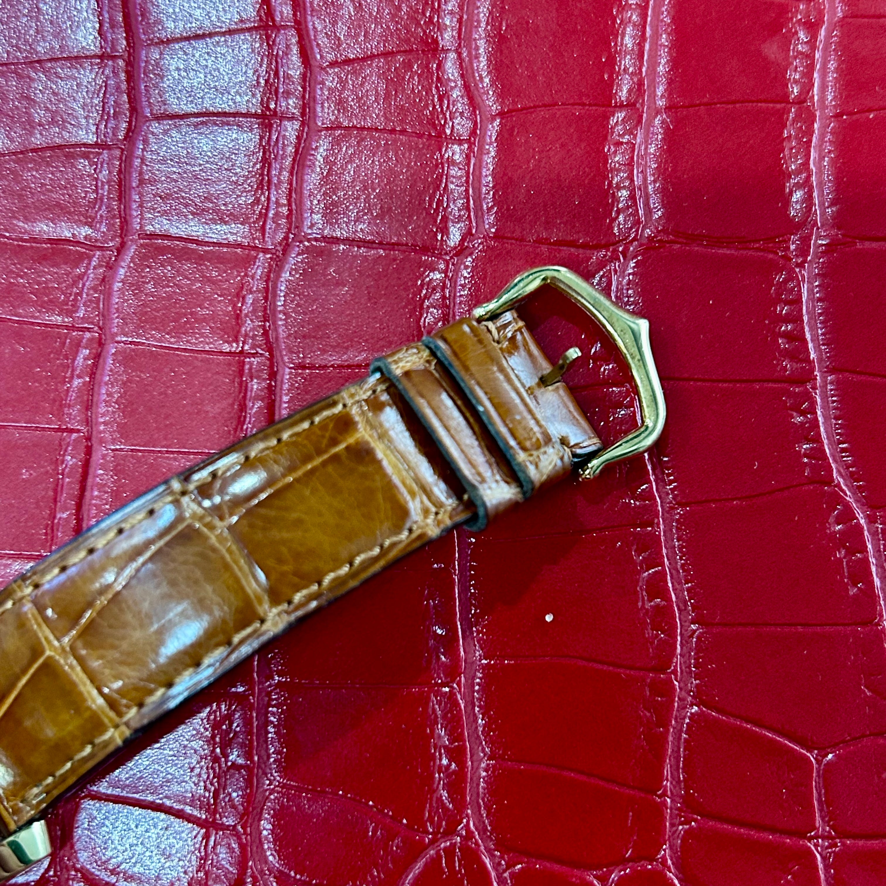 Cartier Tank Francaise | Ref 1821 | 25mm | Crocodile leather brown strap