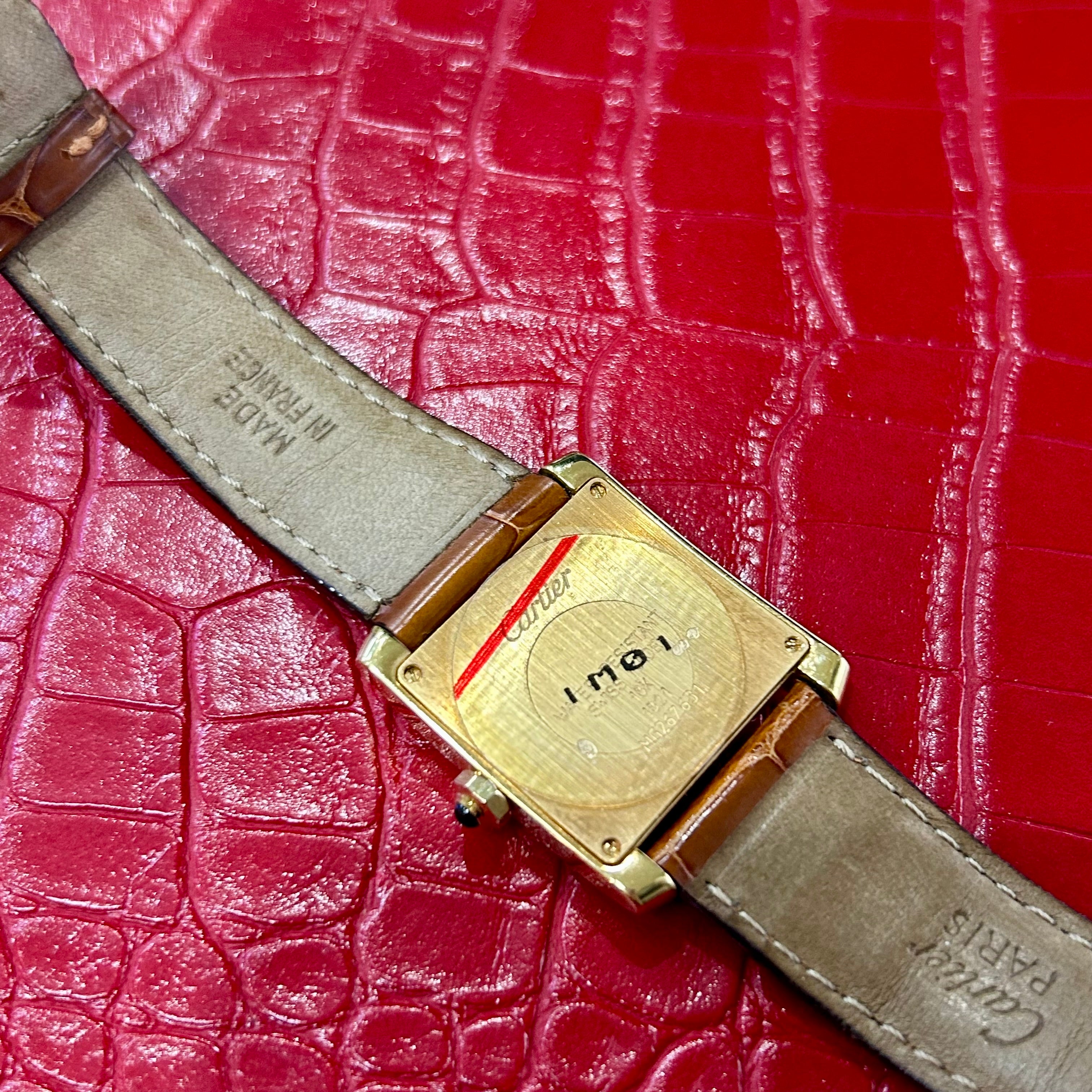 Cartier Tank Francaise | Ref 1821 | 25mm | Crocodile leather brown strap