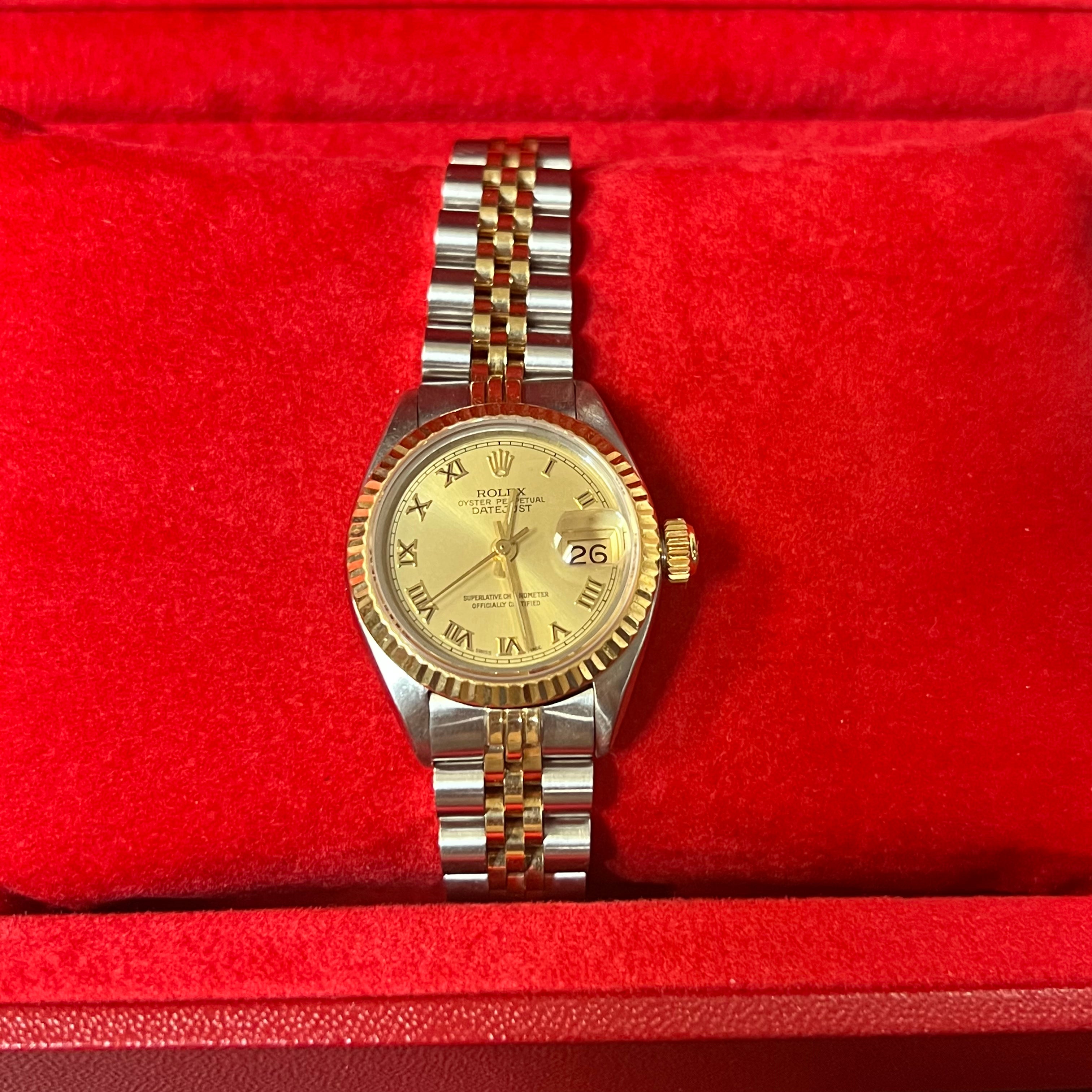 Yellow Gold DateJust Ladies Rolex Watch