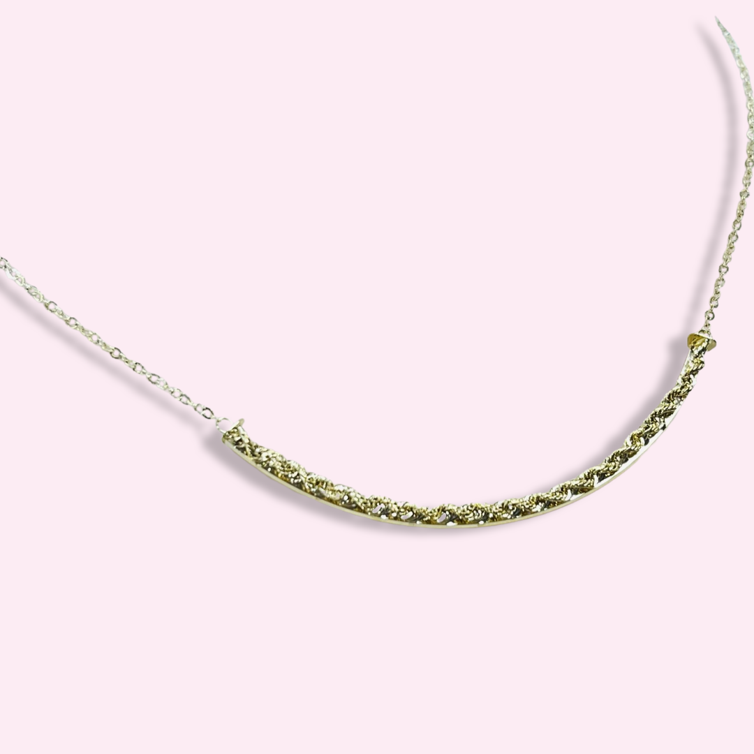 Rope Design Set 14K Yellow Gold Necklace 16-18”