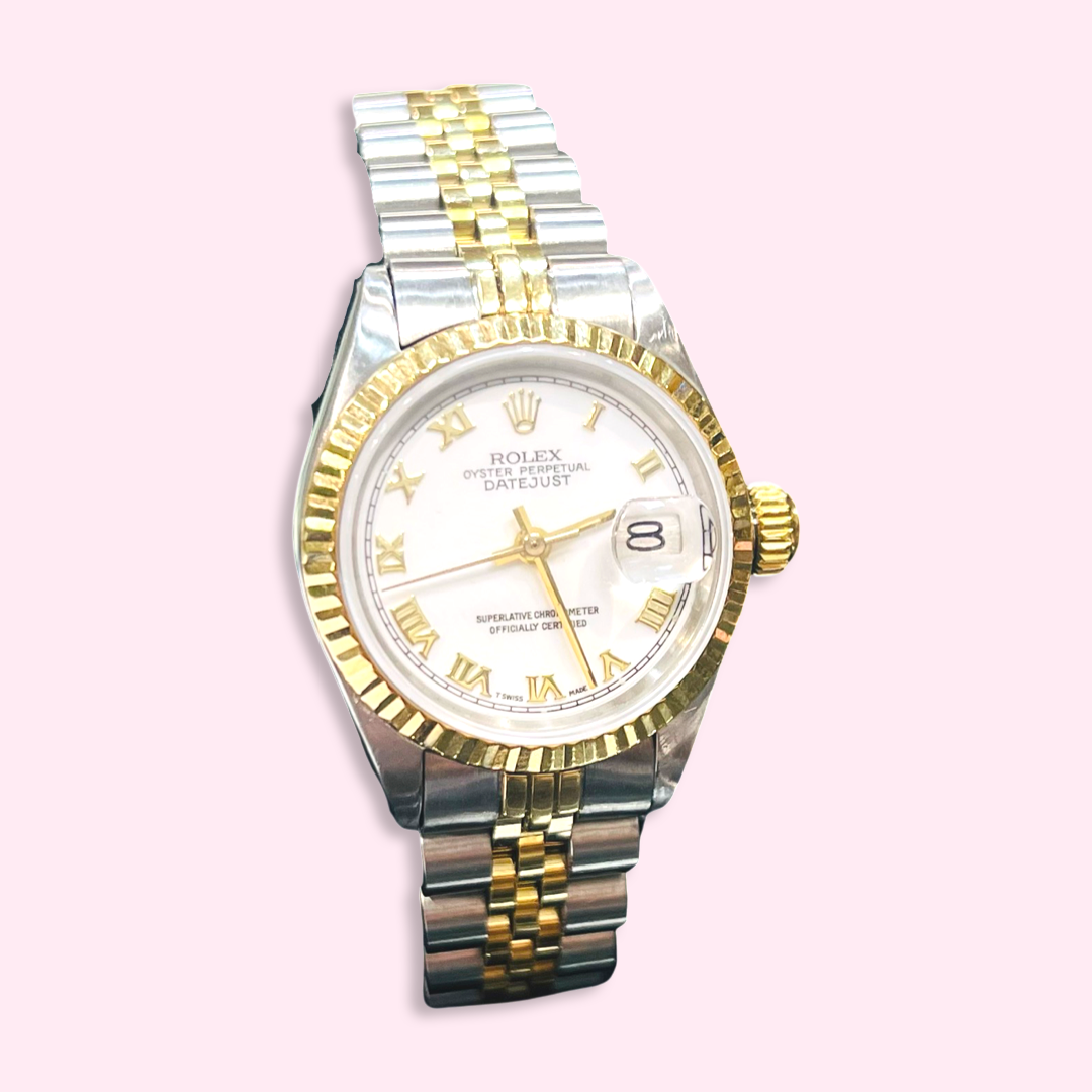 36mm Stainless Steel and 18K Yellow Gold Rolex Oyster Perpetual DateJust Watch