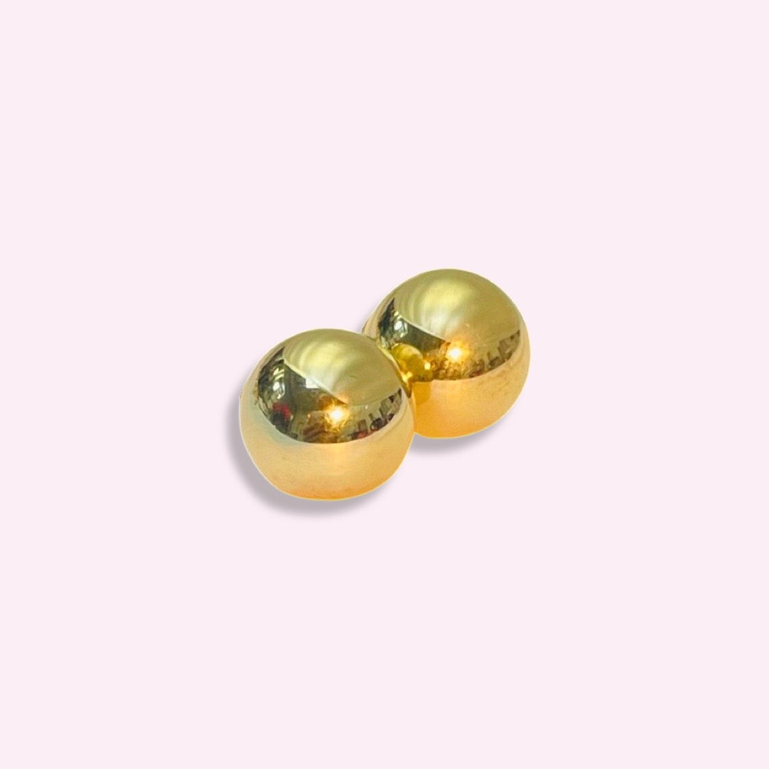 8mm 14K Yellow Gold Ball Sphere Earring Studs