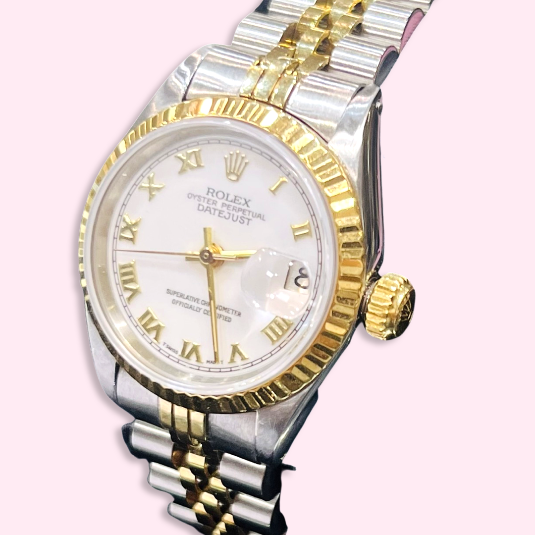 36mm Stainless Steel and 18K Yellow Gold Rolex Oyster Perpetual DateJust Watch