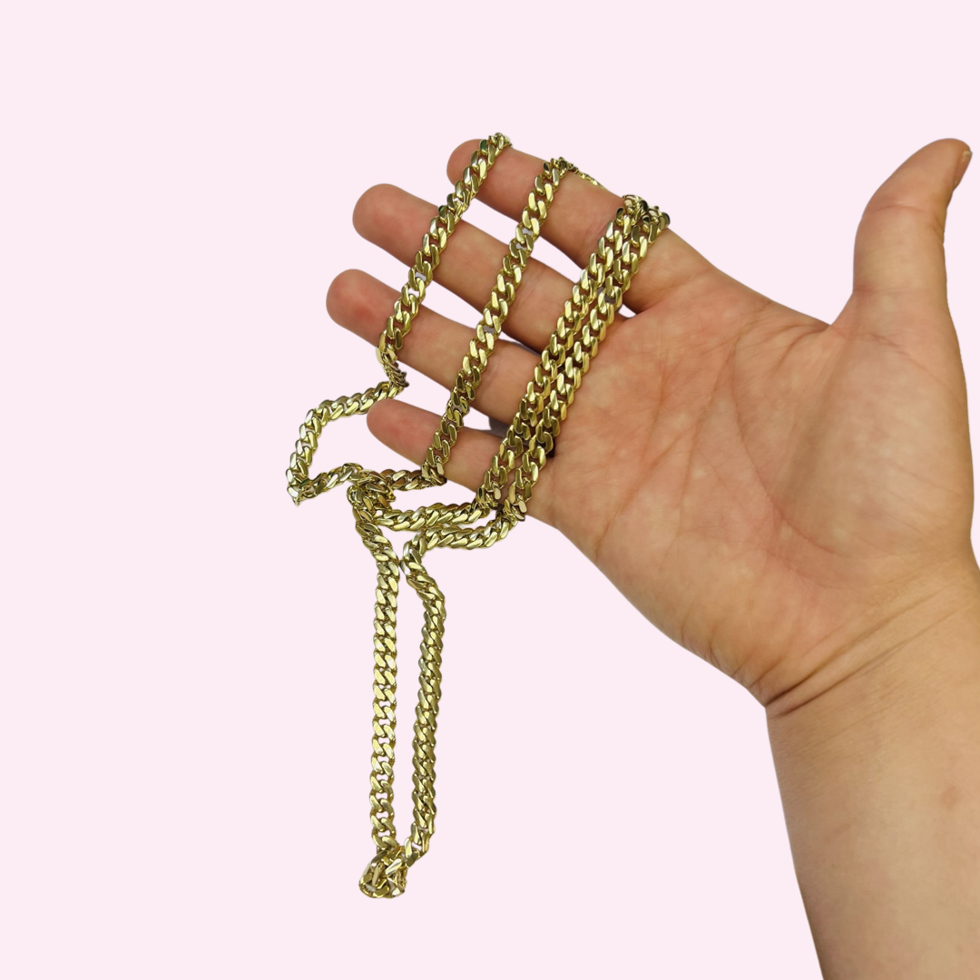 6mm 10K Yellow Gold Monaco Chain Necklace