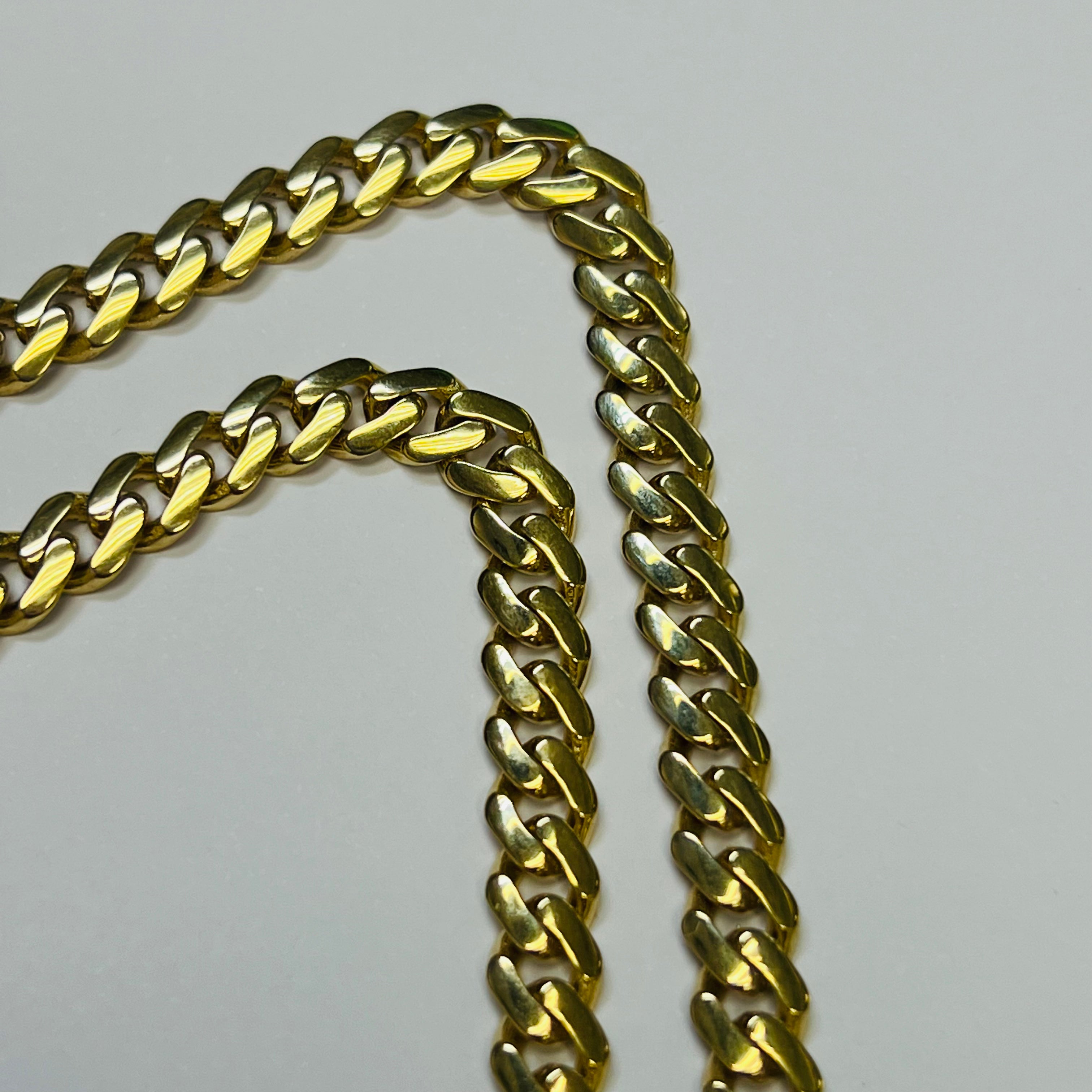 6mm 10K Yellow Gold Monaco Chain Necklace