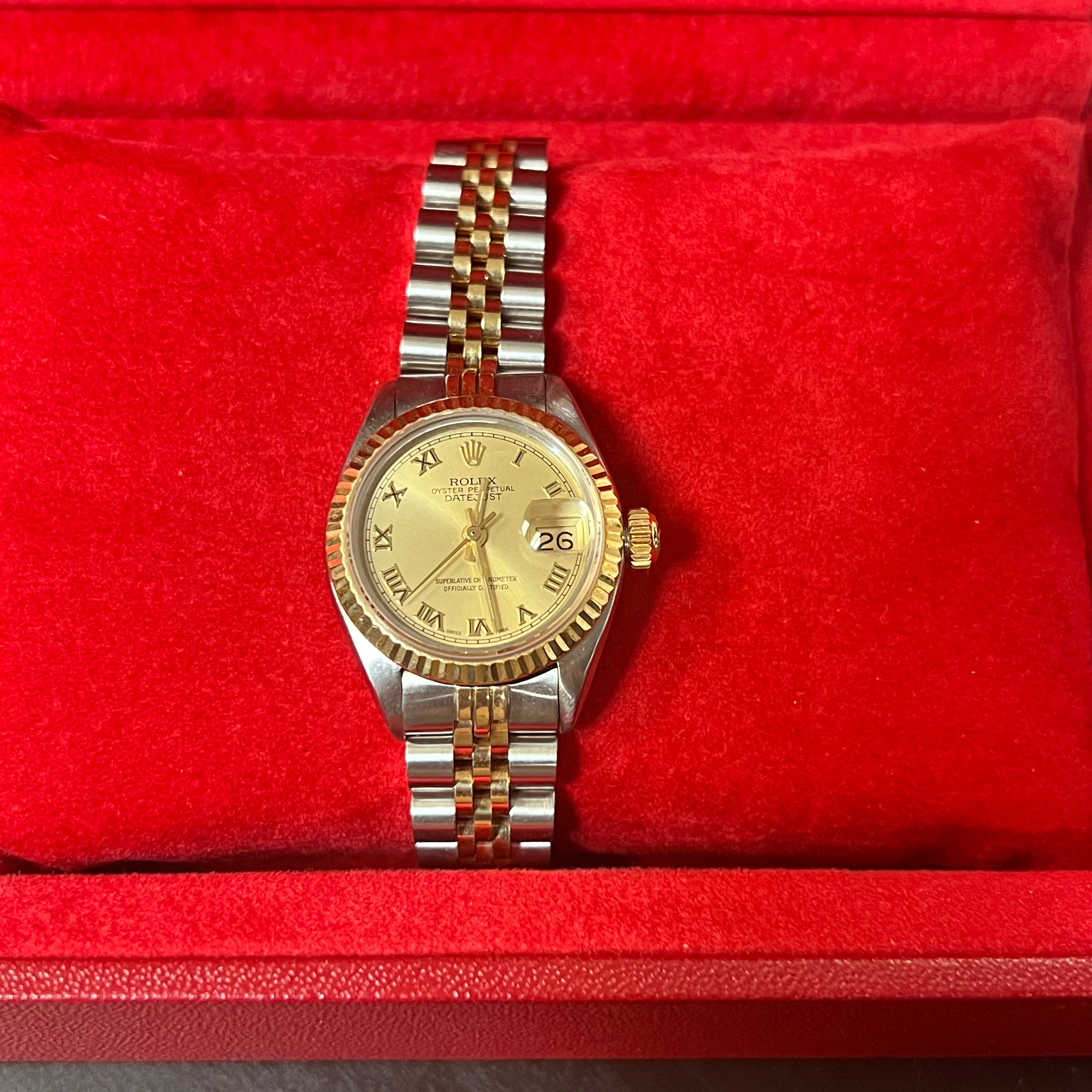 Yellow Gold DateJust Ladies Rolex Watch