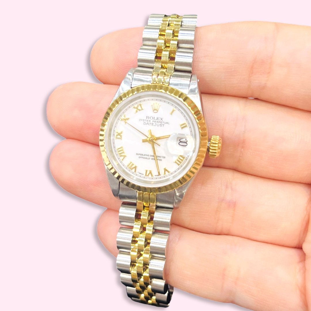 36mm Stainless Steel and 18K Yellow Gold Rolex Oyster Perpetual DateJust Watch