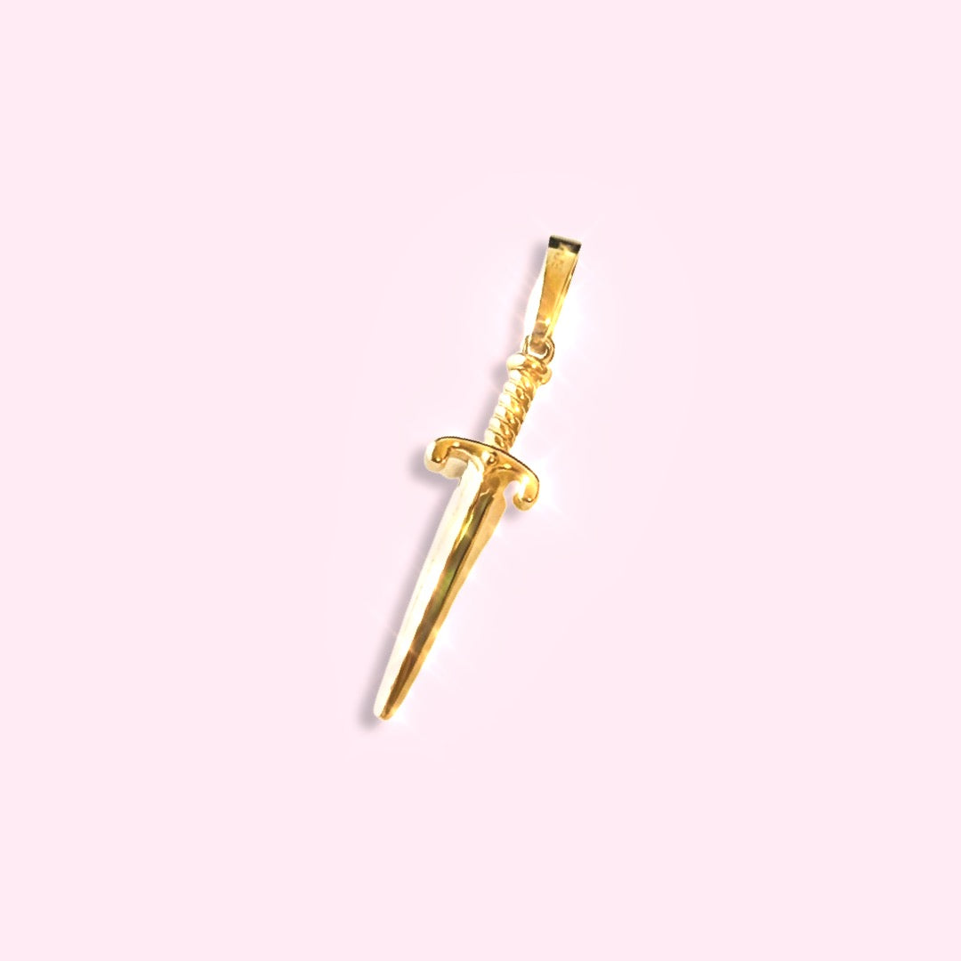 14K Yellow Solid Gold Charm Pendant