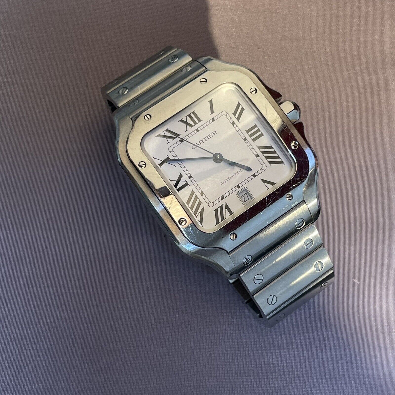 Cartier Santos White Men's Watch - WSSA0018