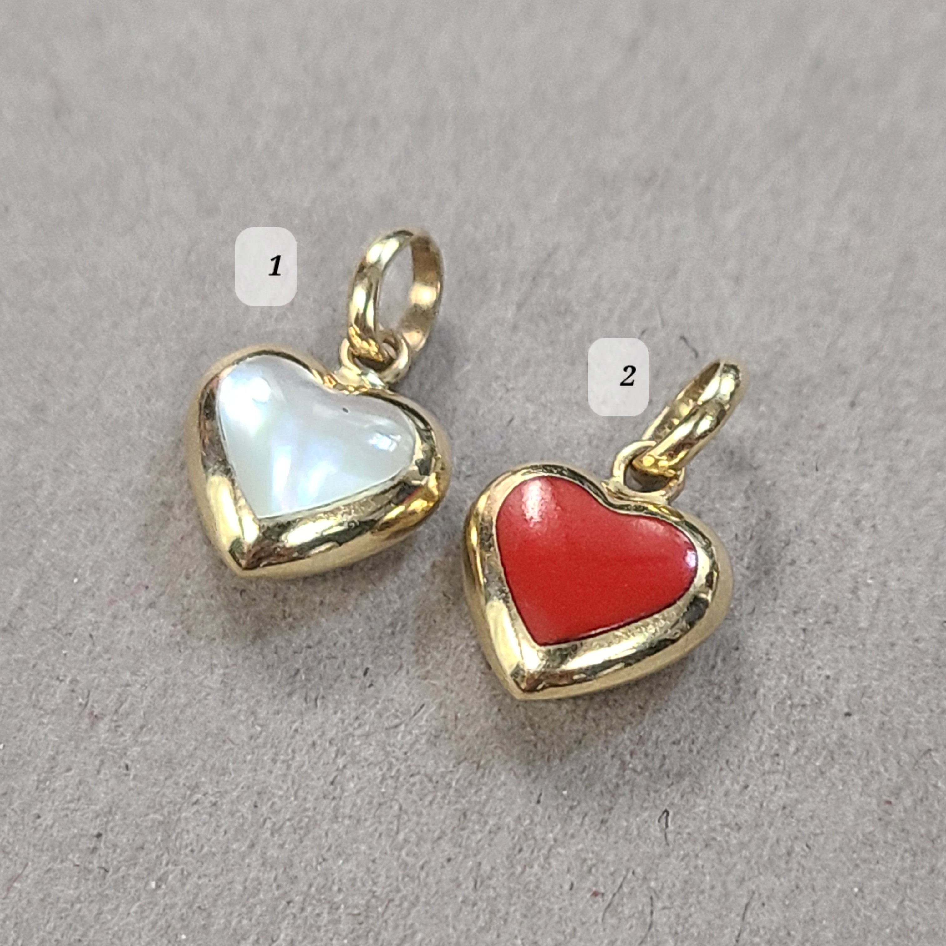 Cute 14K Yellow Gold Puffy Heart Charm