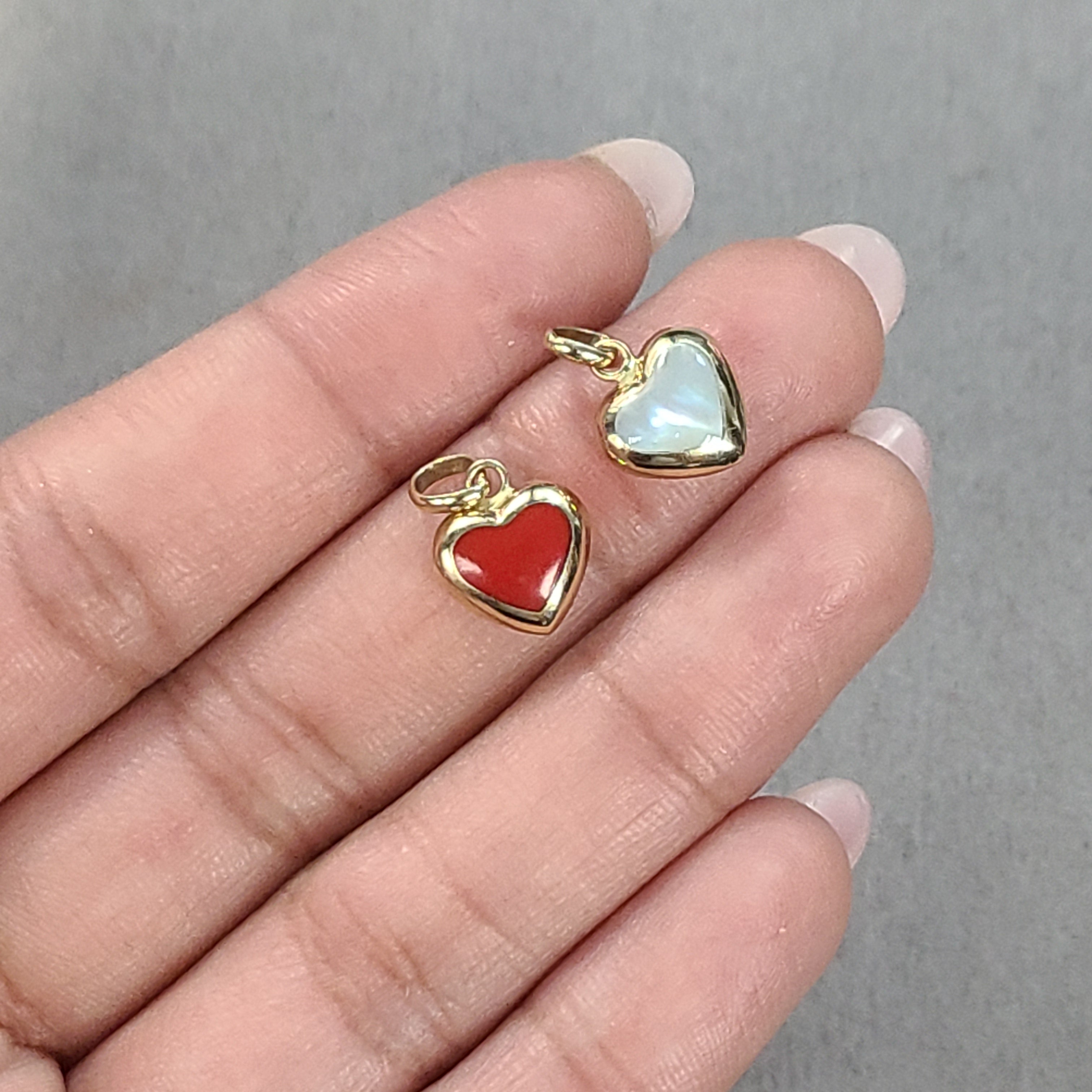 Cute 14K Yellow Gold Puffy Heart Charm