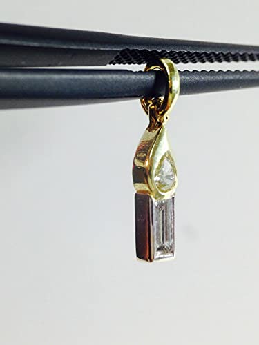 Fanciful! Natural Canary and Baguette Diamond 14K Yellow Gold Candle Charm