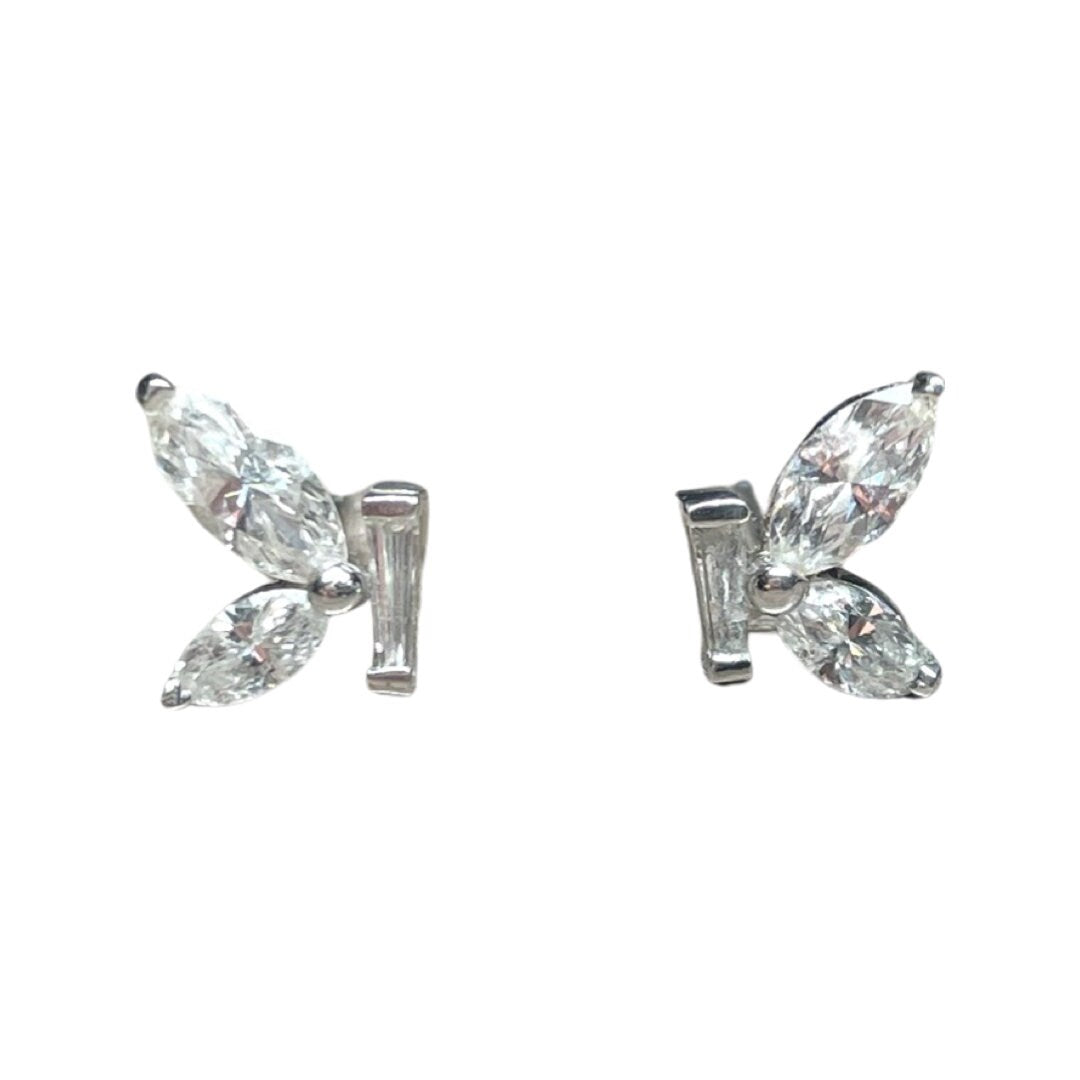 Solid 14k Diamond Butterfly Earrings
