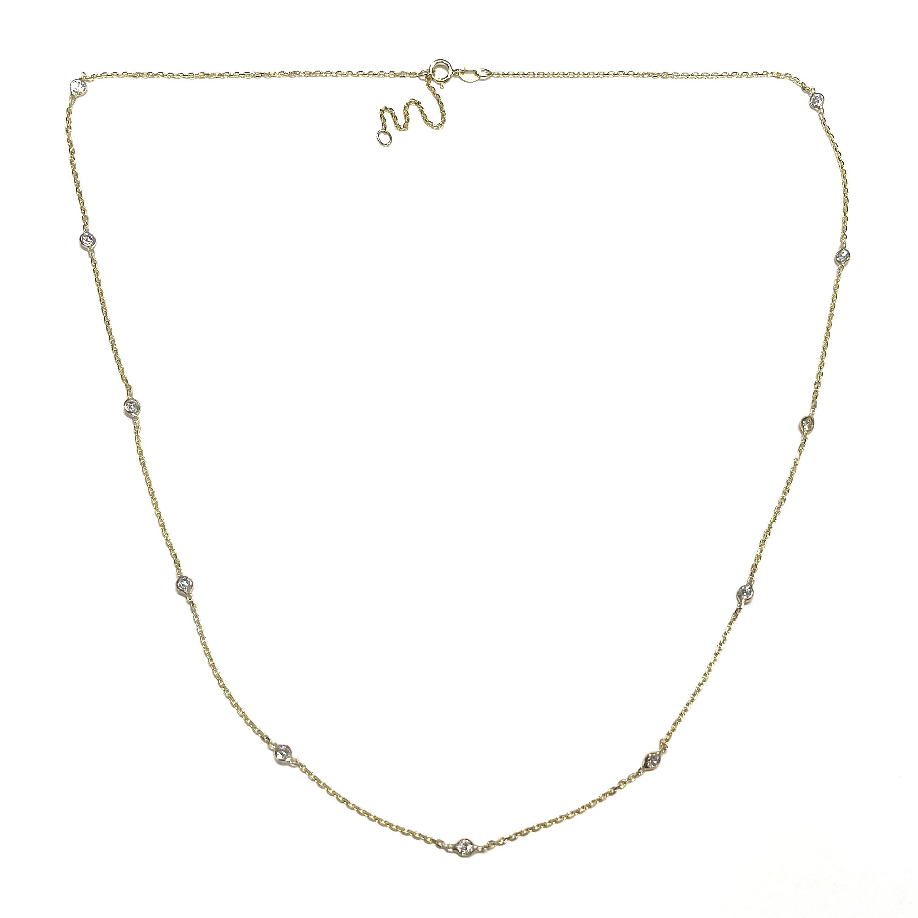 Solid 14k Diamond Necklace