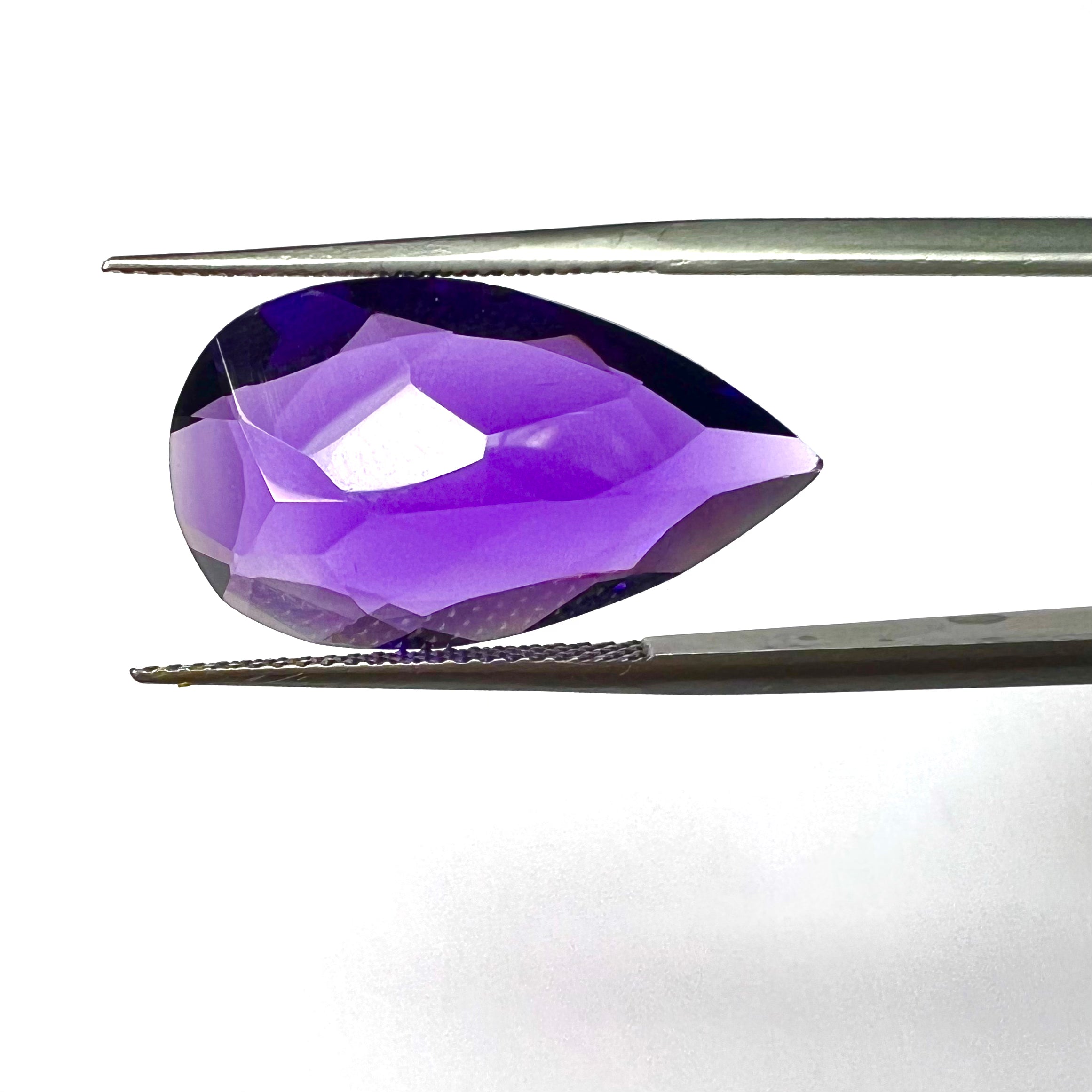 10.6CTW Loose Natural Pear Cut Amethyst 22x12x7mm Earth mined Gemstone