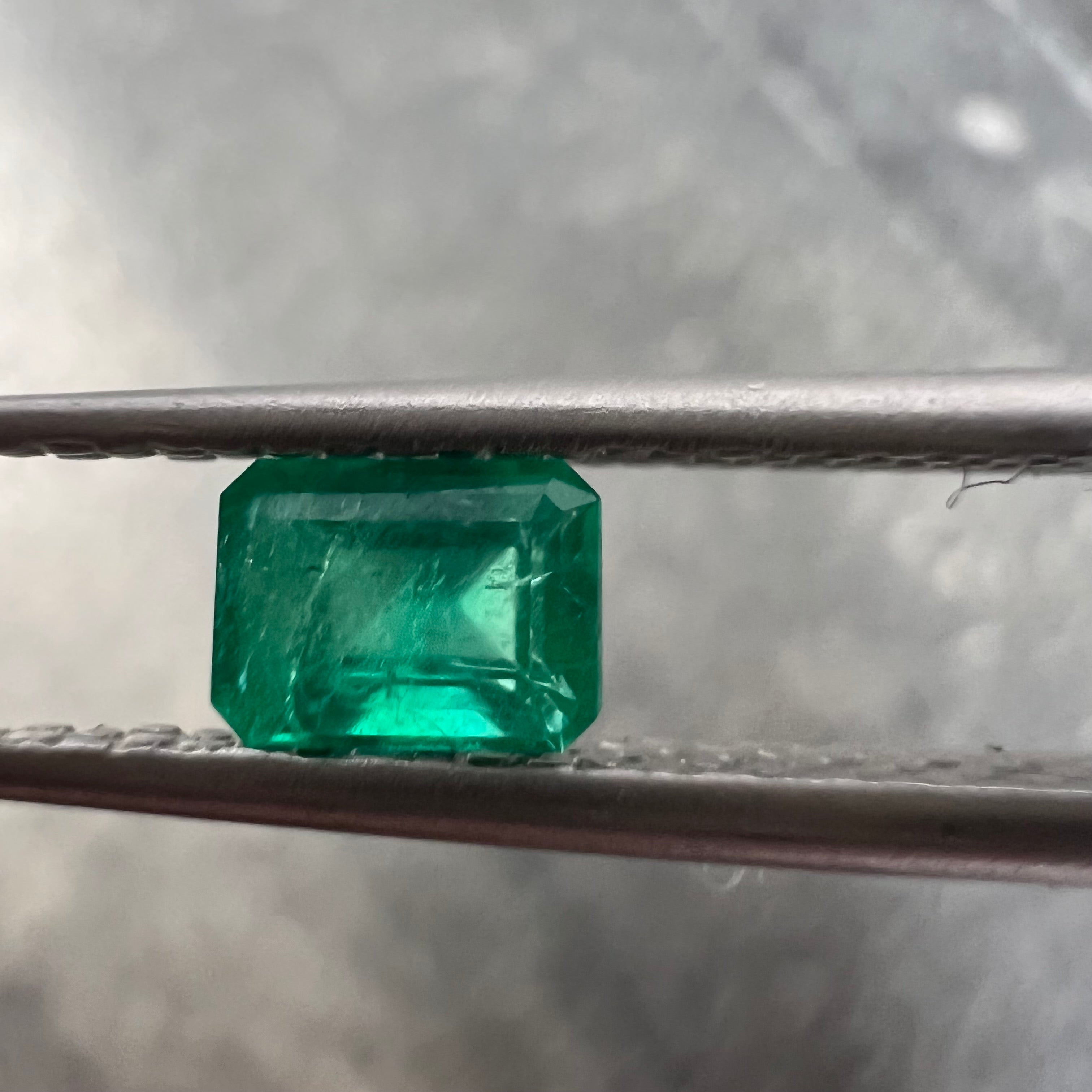 .35CT Loose Natural Colombian Emerald Cut 4.66x3.49x2.82mm Earth mined Gemstone