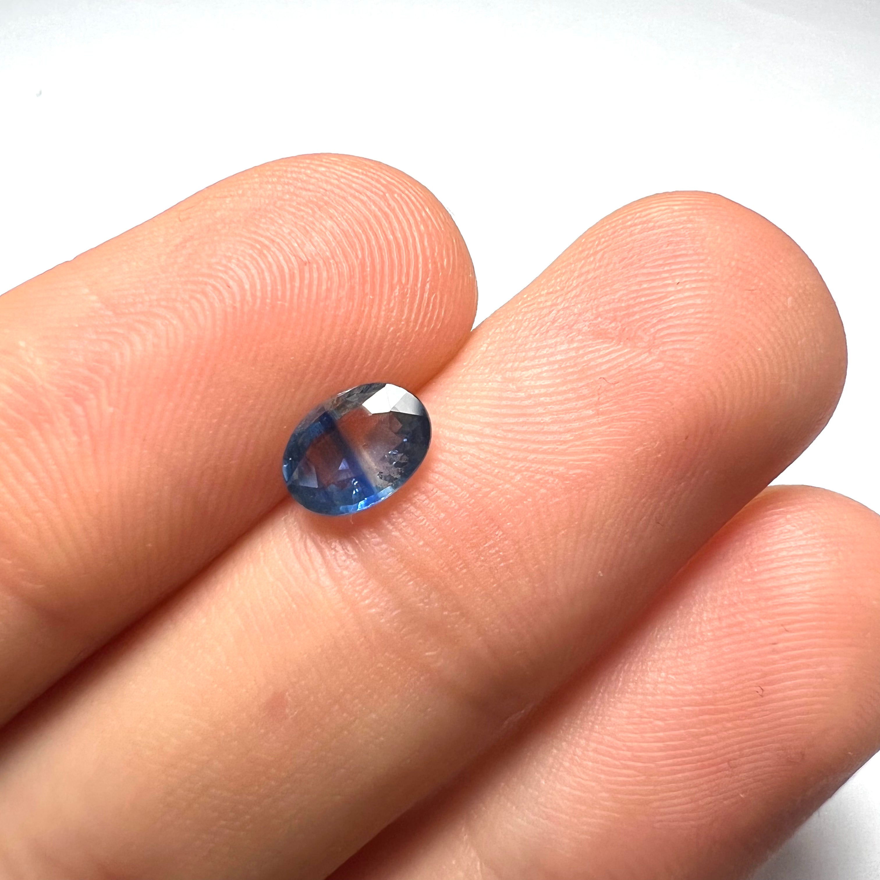 .90CTW Loose Blue Oval Sapphire7x5.5x2.5mmEarth mined Gemstone