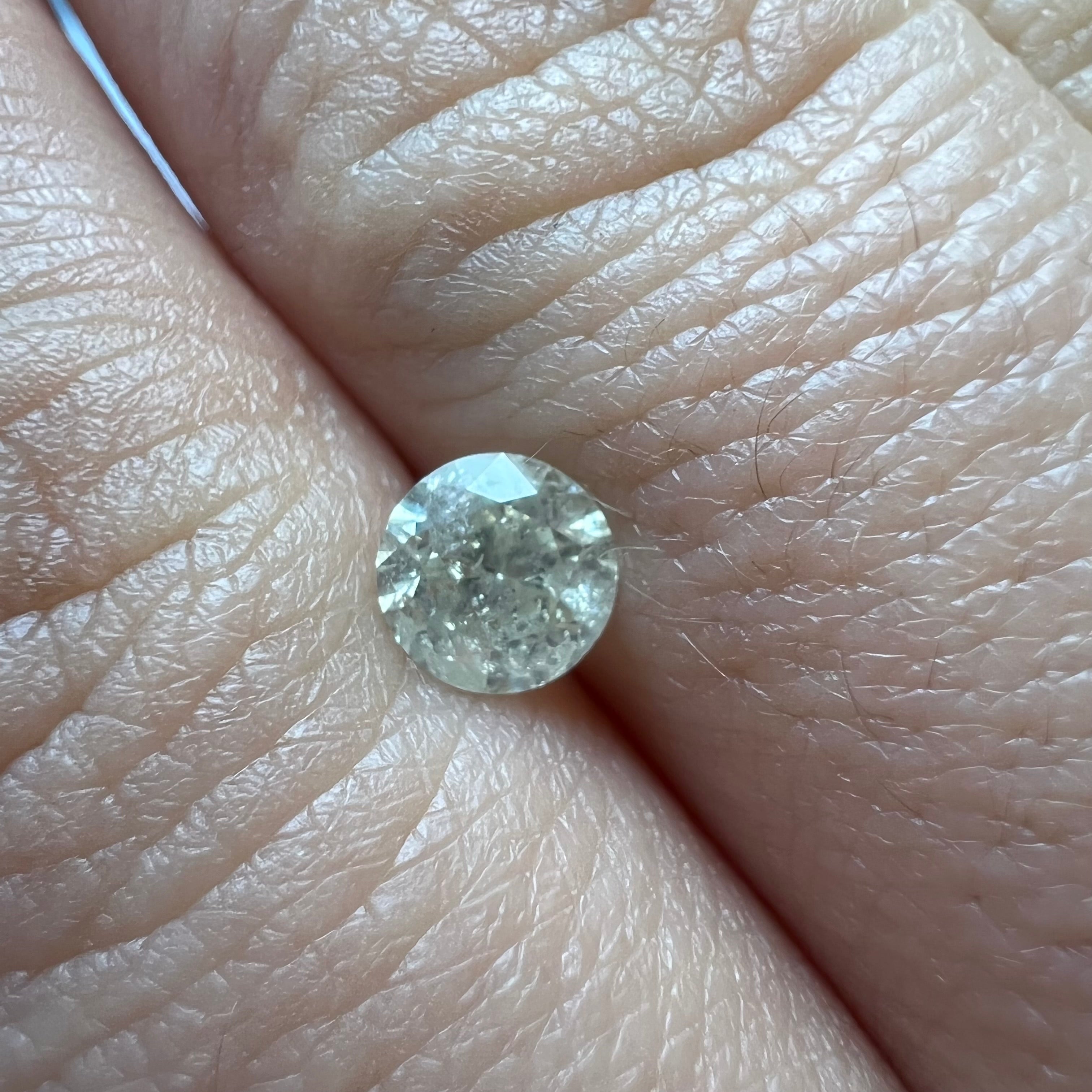 .64CT Brilliant Round Diamond N I1 5.33x3.45mm Natural Earth mined