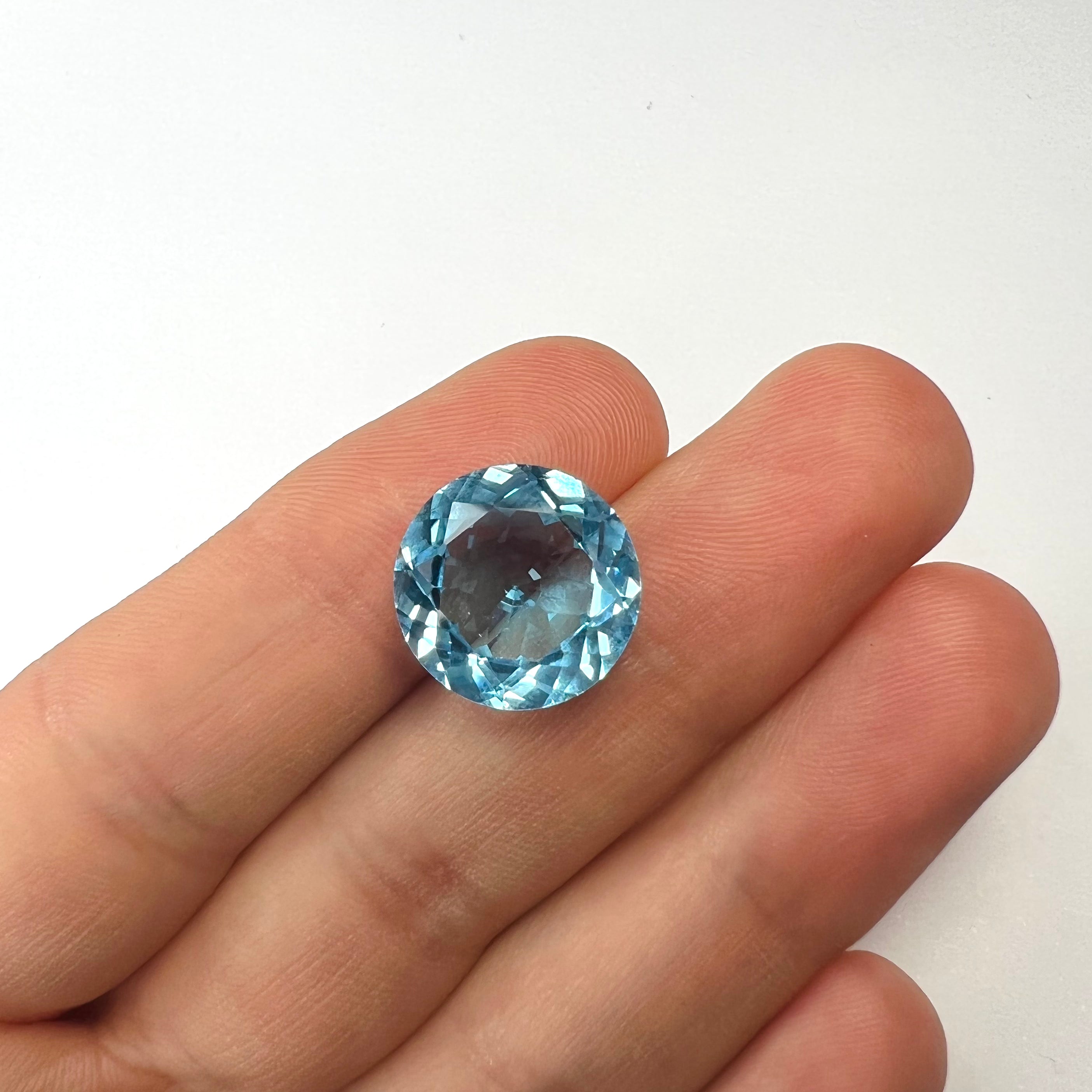 12.67CTW Loose Natural Round Cut Topaz 14.80x7.80mm Earth mined Gemstone