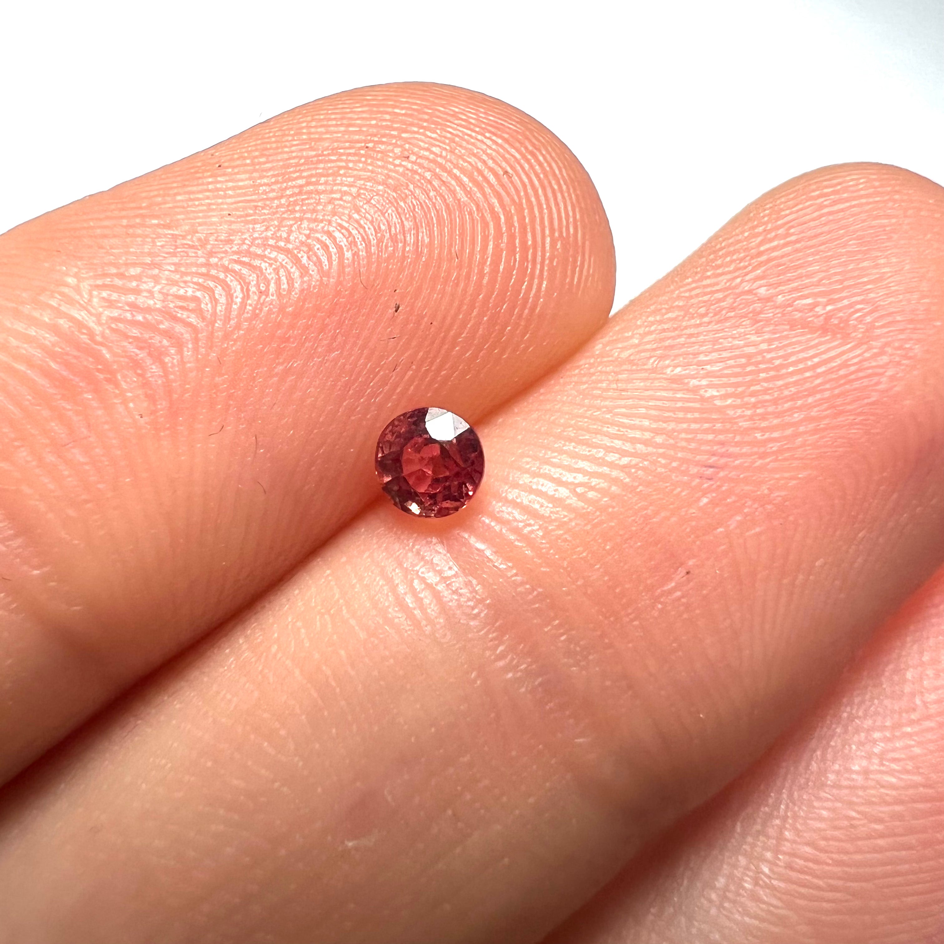 .33CT Loose Round Red Sapphire 3.5x2.5mm Earth mined Gemstone