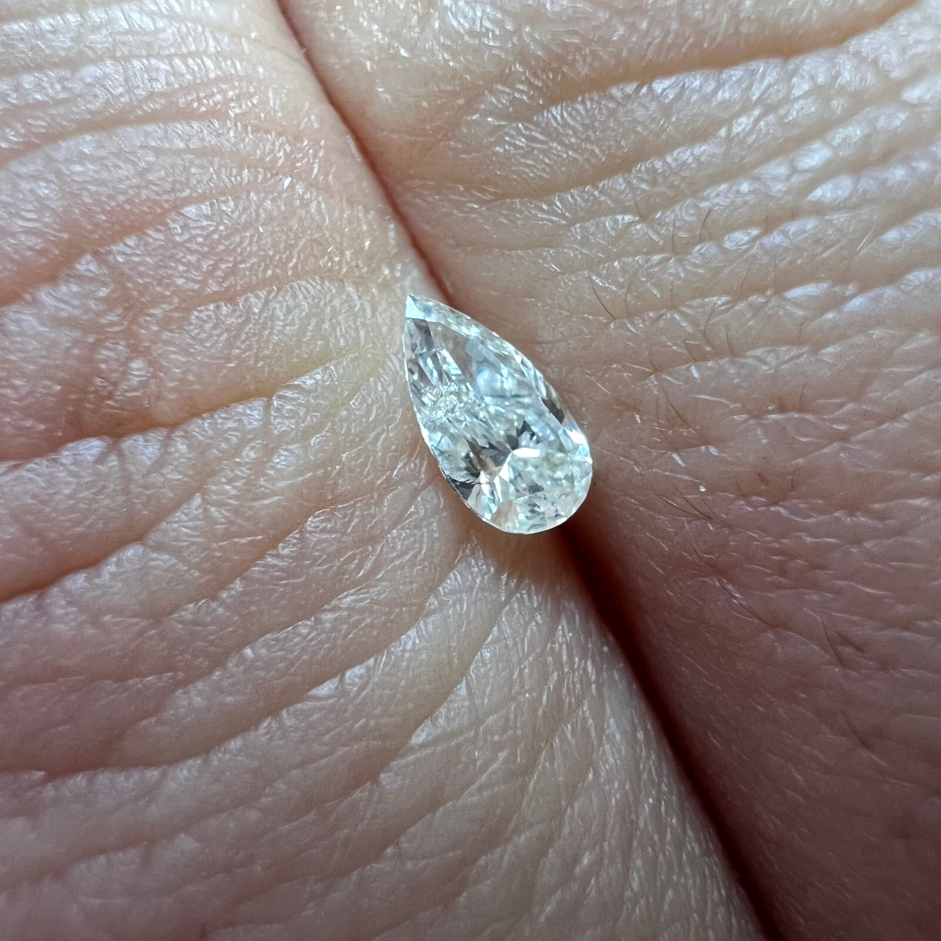 .30CT Pear Shape Diamond K SI2 6.10x3.47x2.20mm Natural Earth mined