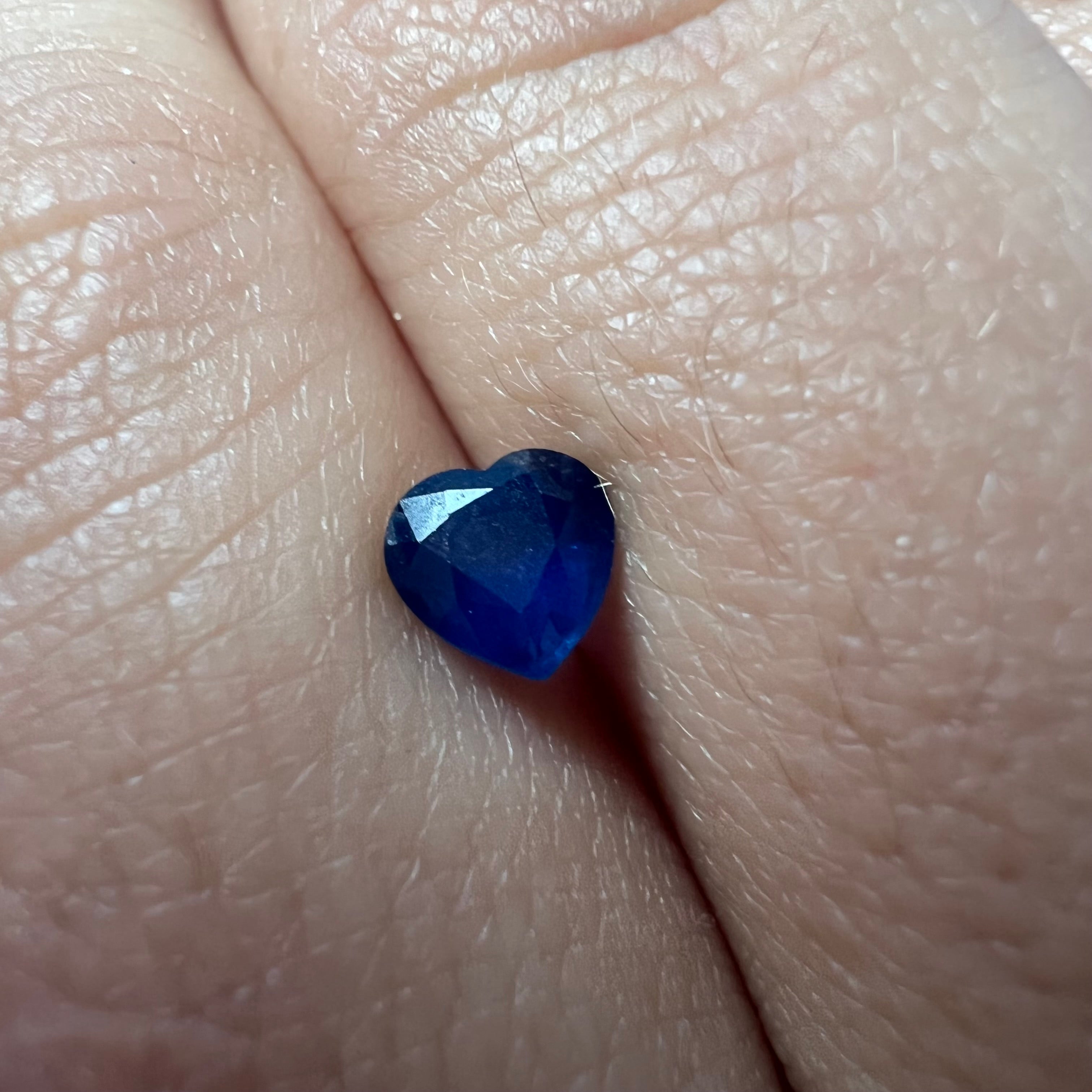 .71CT Loose Natural Heart Sapphire 5.00x5.09x3.20mm Earth mined Gemstone