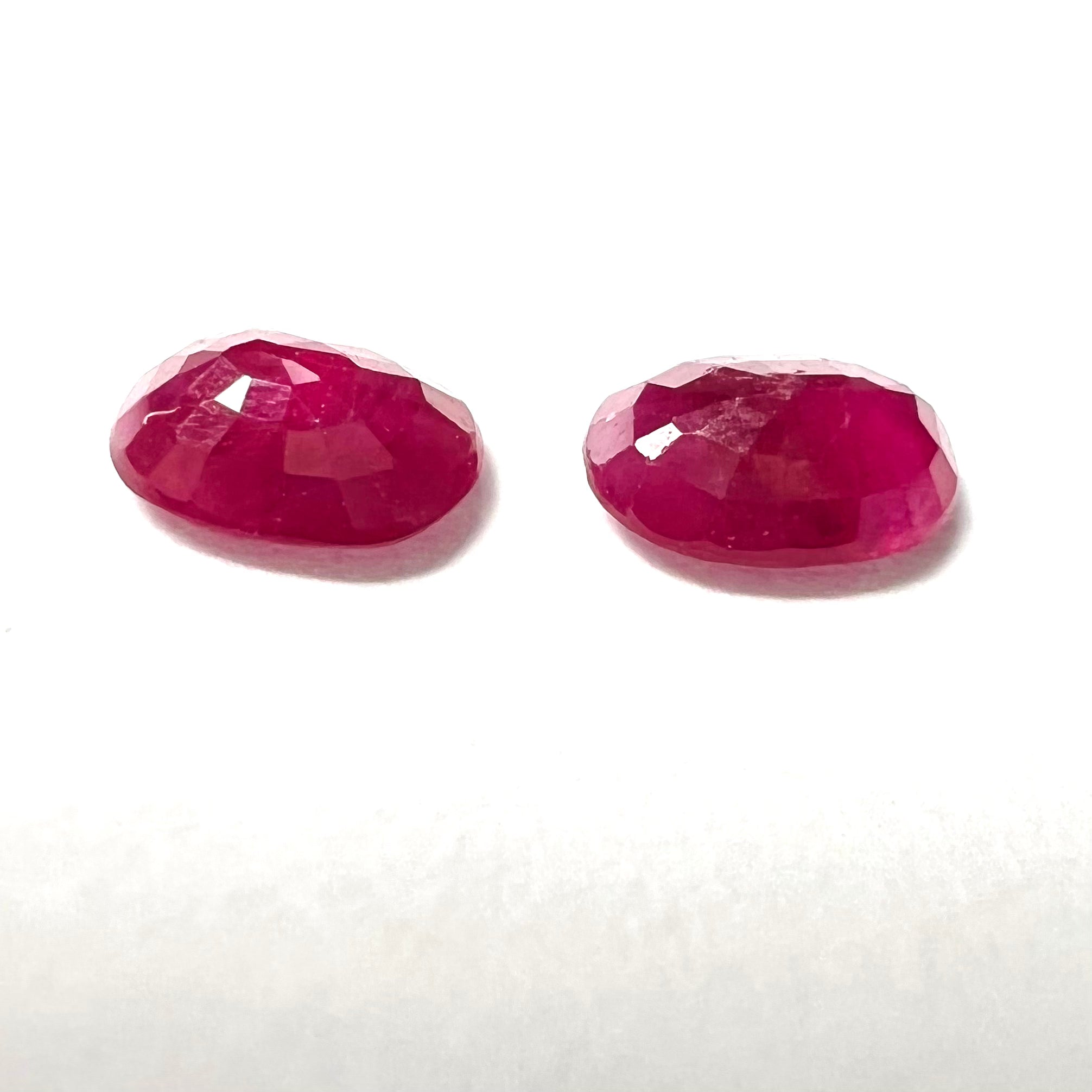 .75CT Pair of Natural Oval Loose Ruby 5x4x1.5mm Earth mined Gemstone