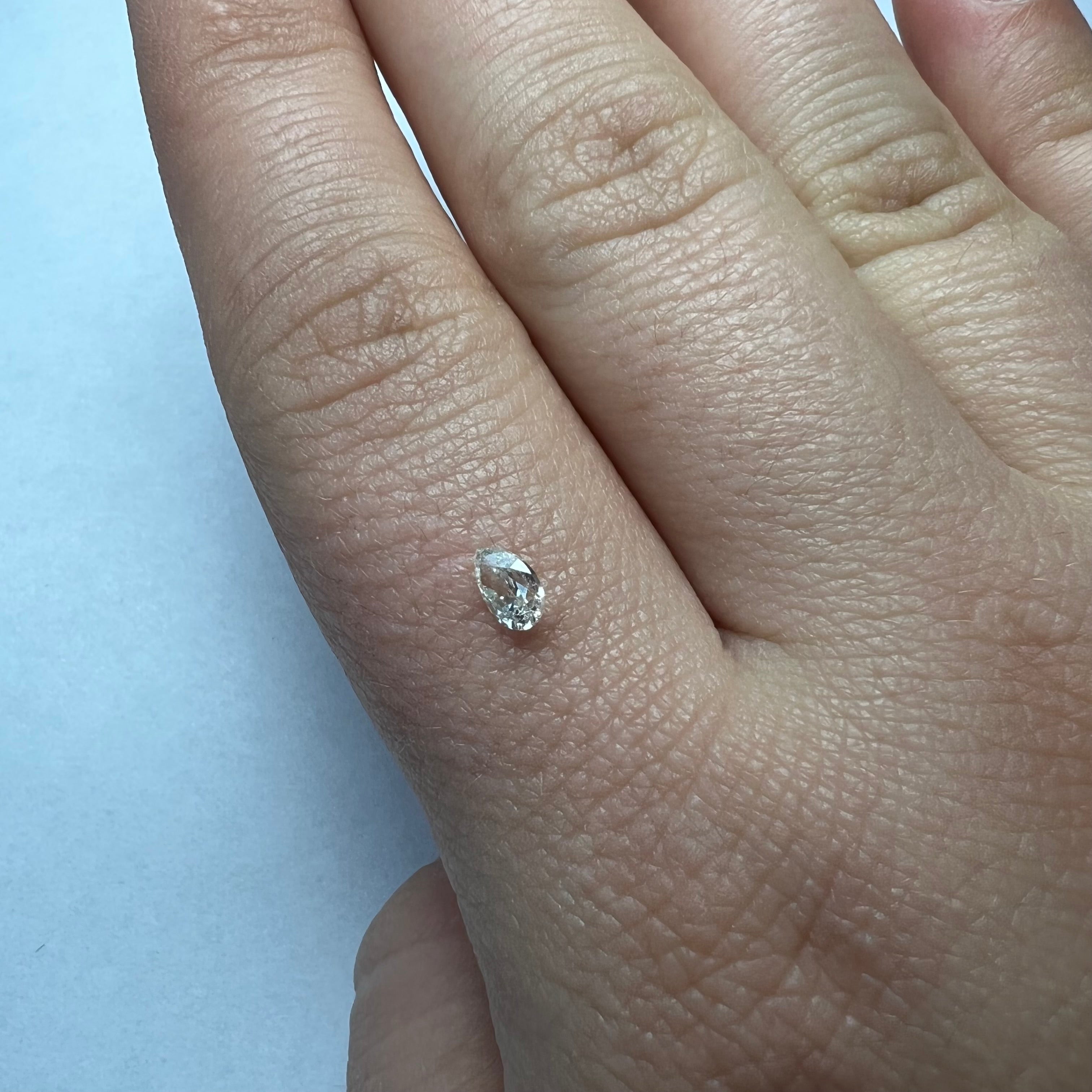 .28CT Pear Shape Cut Diamond K I1 5.07x3.53x2.41mm Natural Earth mined