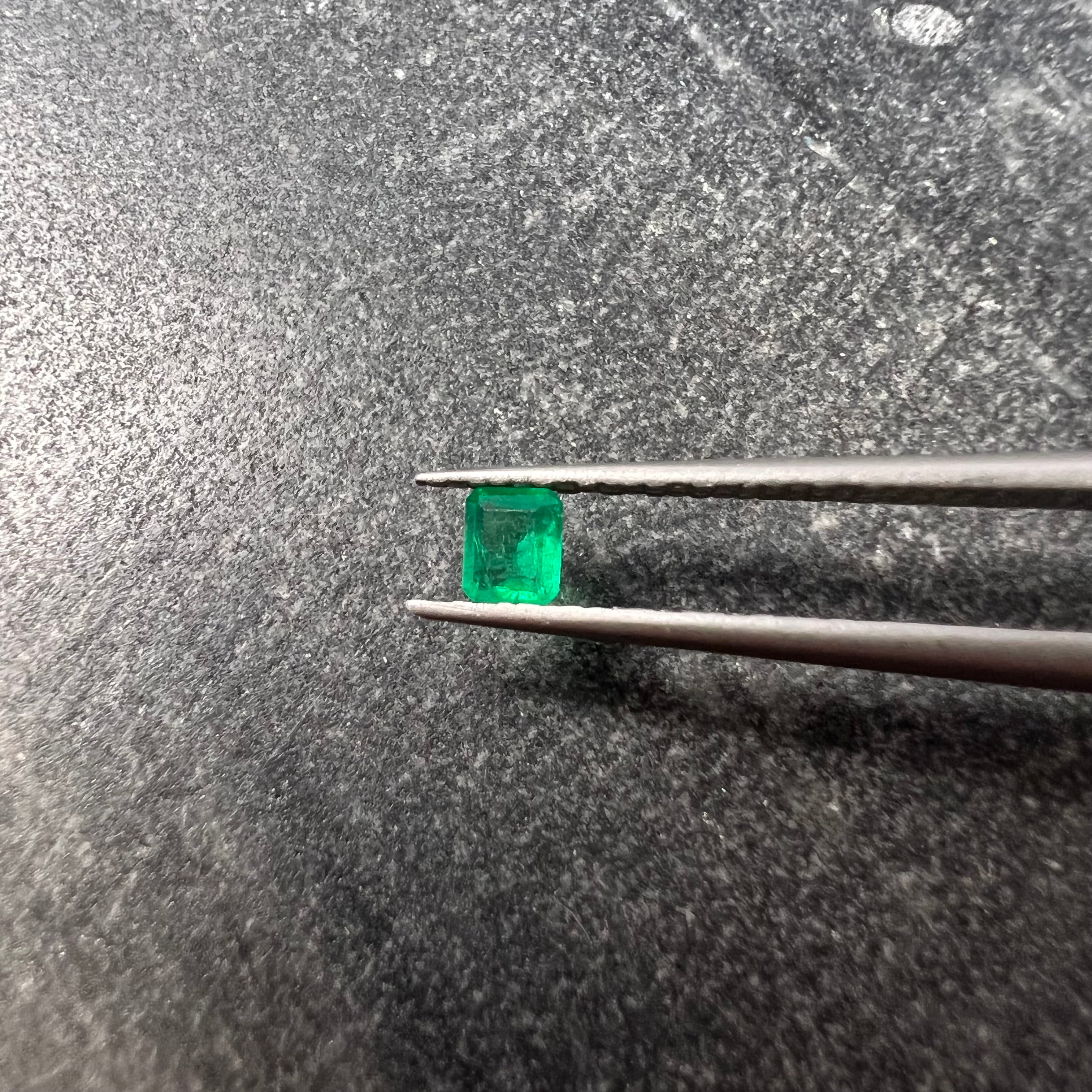 .16CT Loose Natural Colombian Emerald Radiant Cut 3.08x3.55x1.63mm Earth mined Gemstone