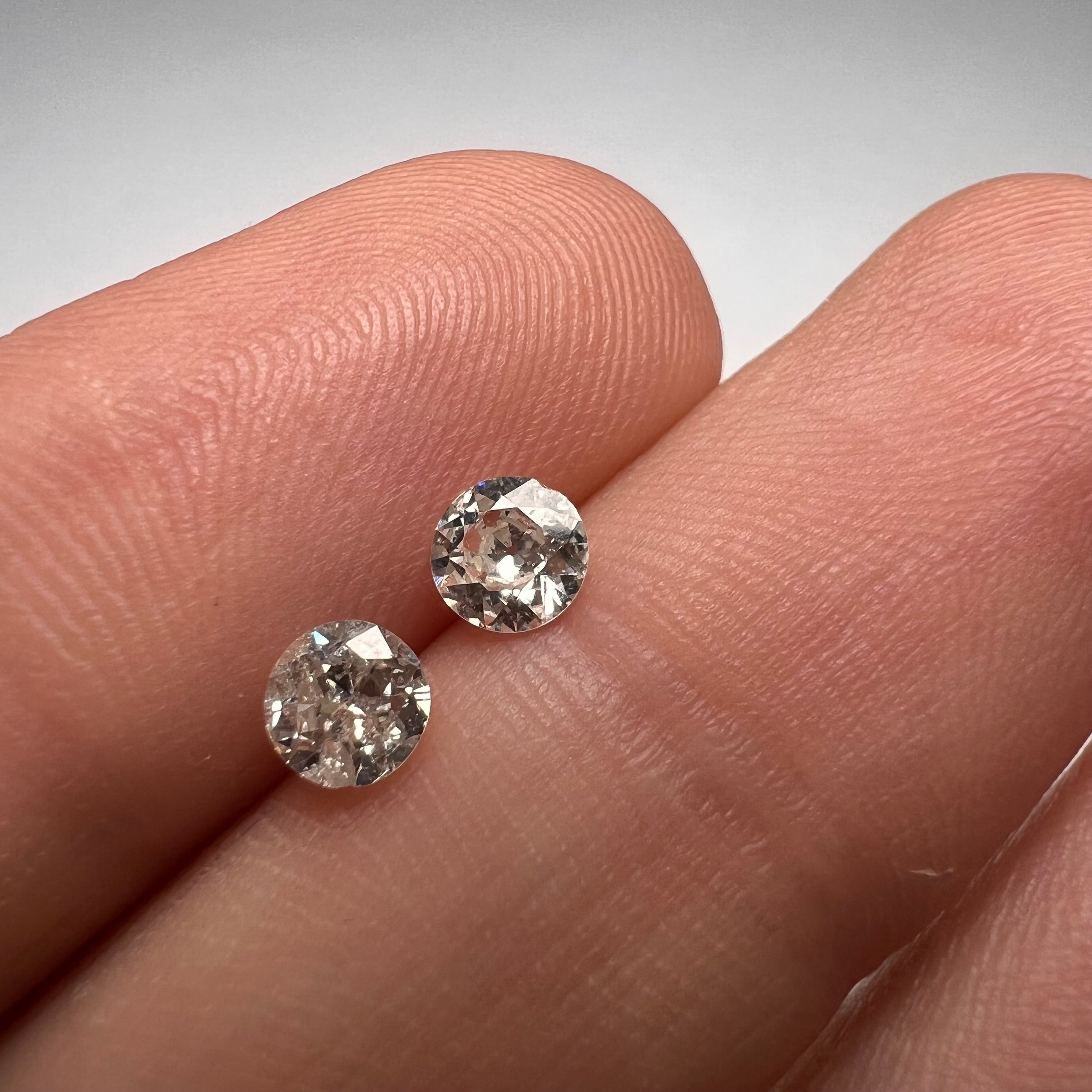 .58CTW Old Mine Cut Diamond J Color I1 4.30mm Natural Earth mined