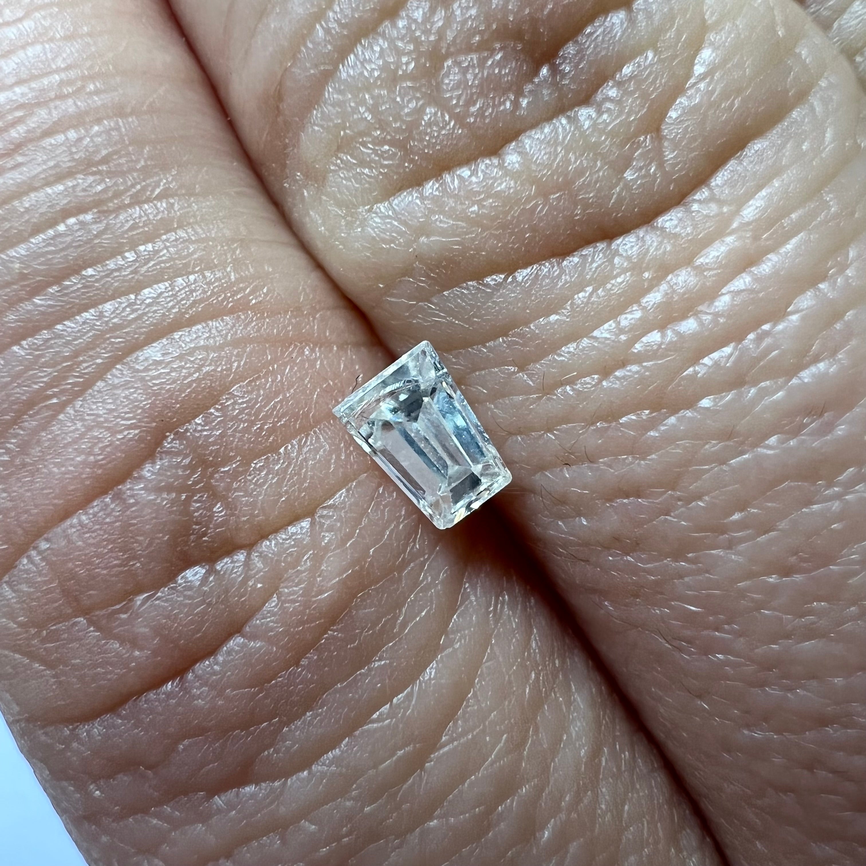 .41CT Tapered Baguette Cut Diamond I2 J 5.20x3.74x2.47mm Natural Earth mined