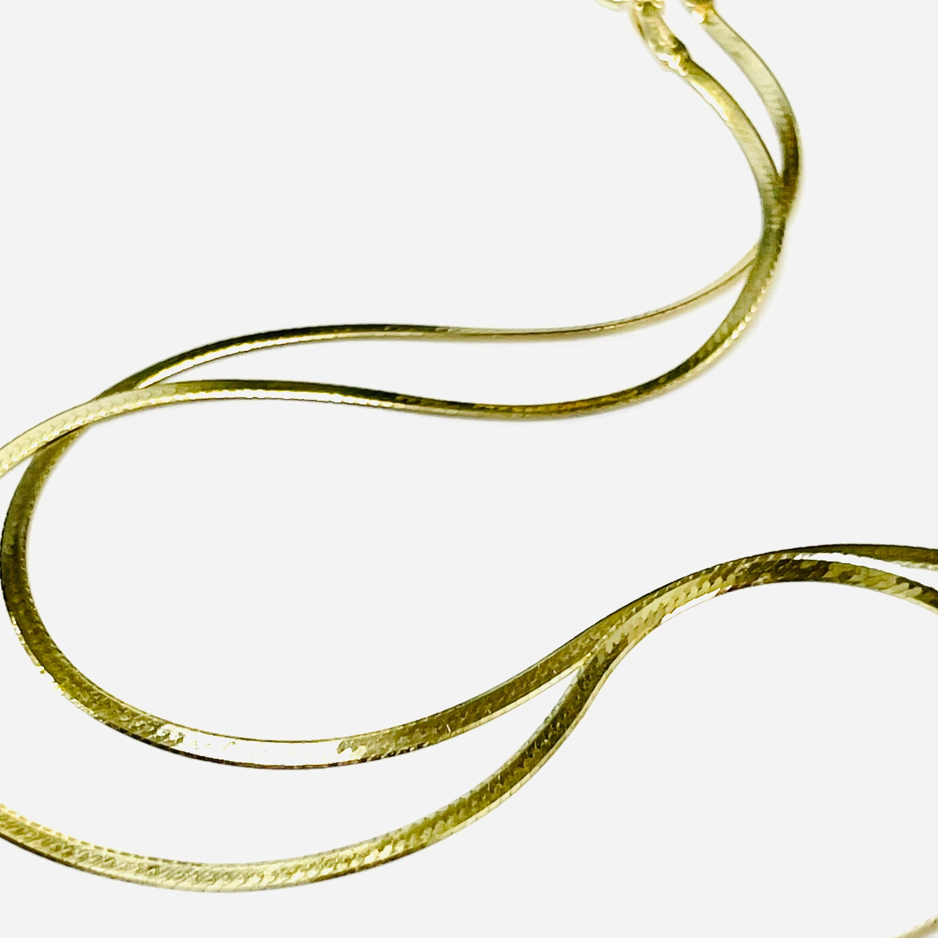 20" 1.3mm 14K Yellow Gold Herringbone Chain Necklace