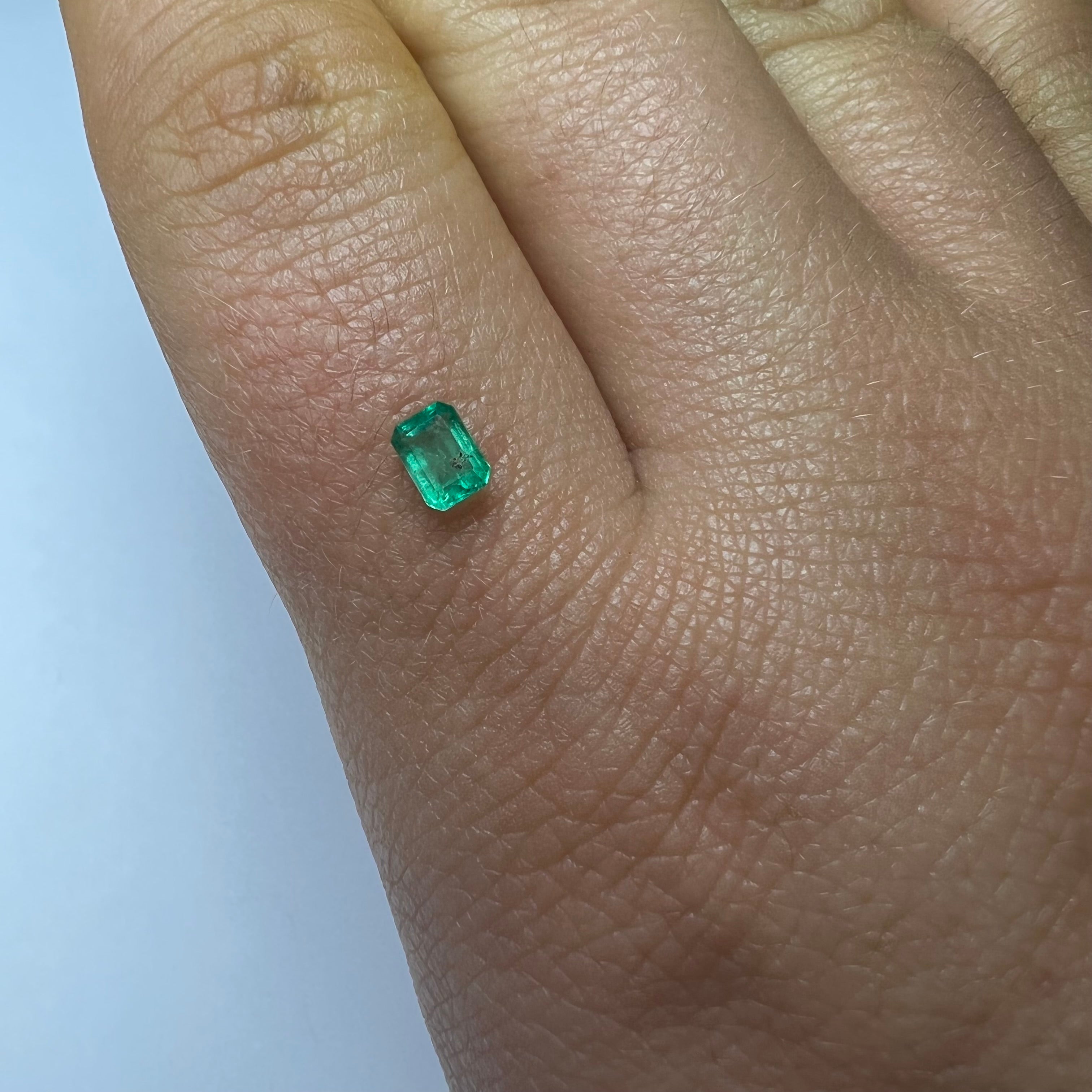 .27CT Loose Colombian Emerald Emerald Cut 4.64x3.39x2.23mm Earth mined Gemstone