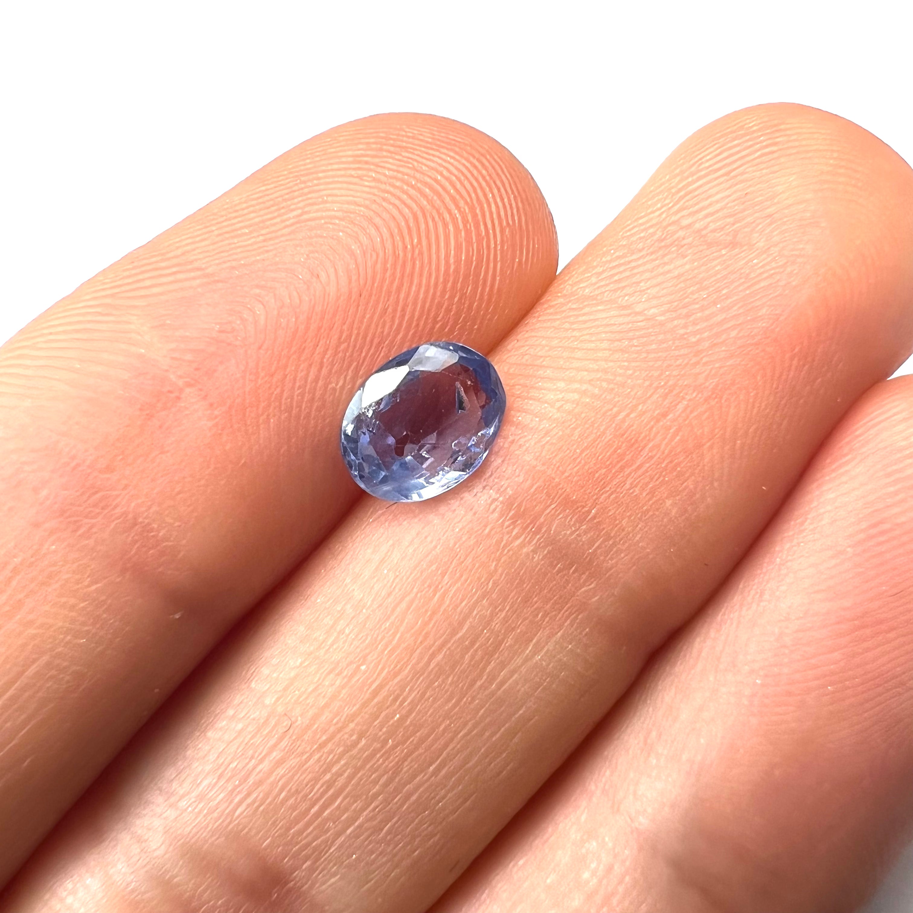 1.3CTW Loose Sapphire 7.5x5.96x3.13mm Earth mined Gemstone