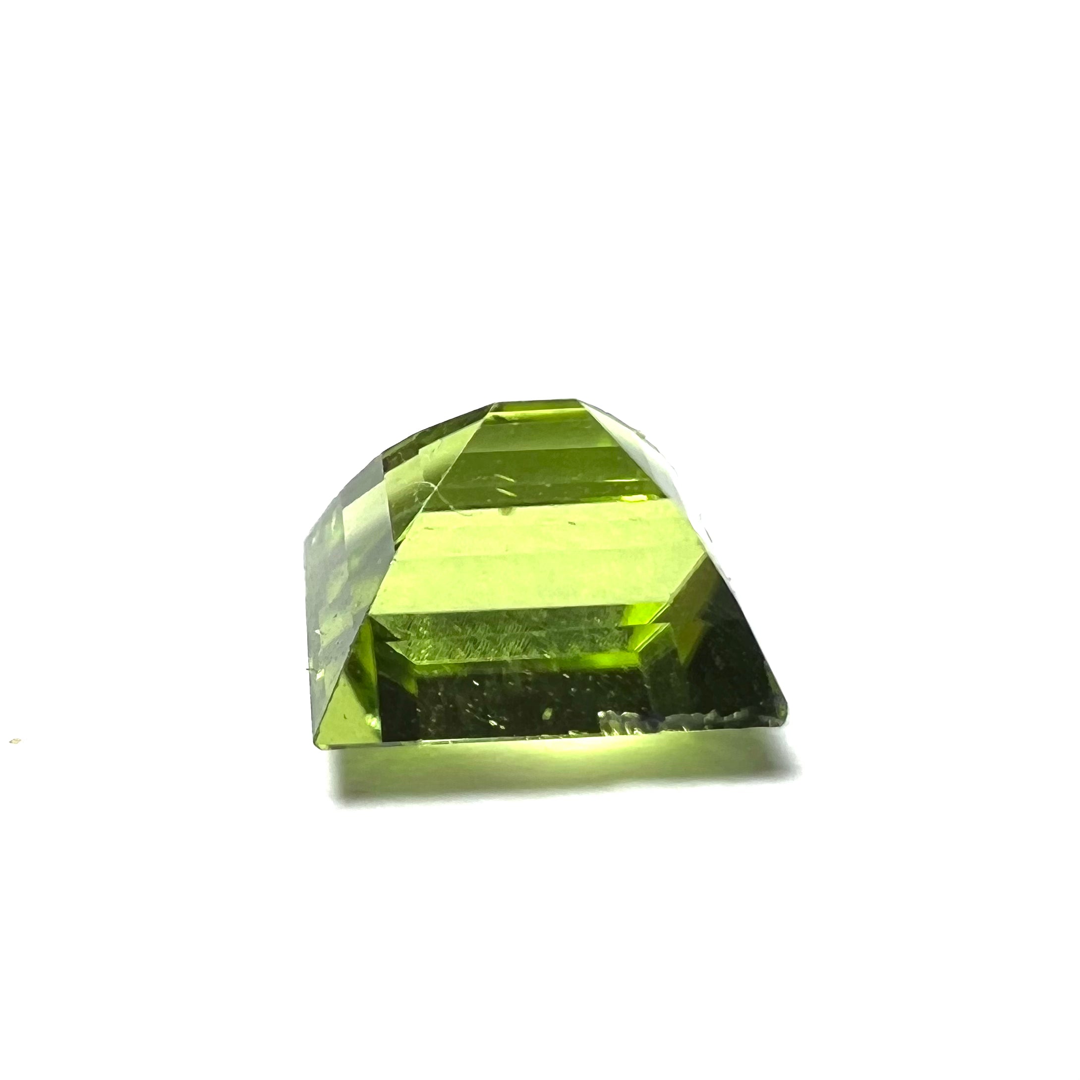 1.7CTW Loose Natural Emerald Cut Peridot 7x6x4.5mm Earth mined Gemstone