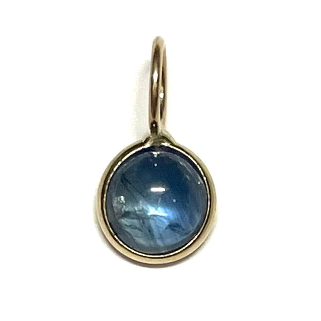 1 CT Sapphire Pendant Charm in solid 14k Yellow Gold