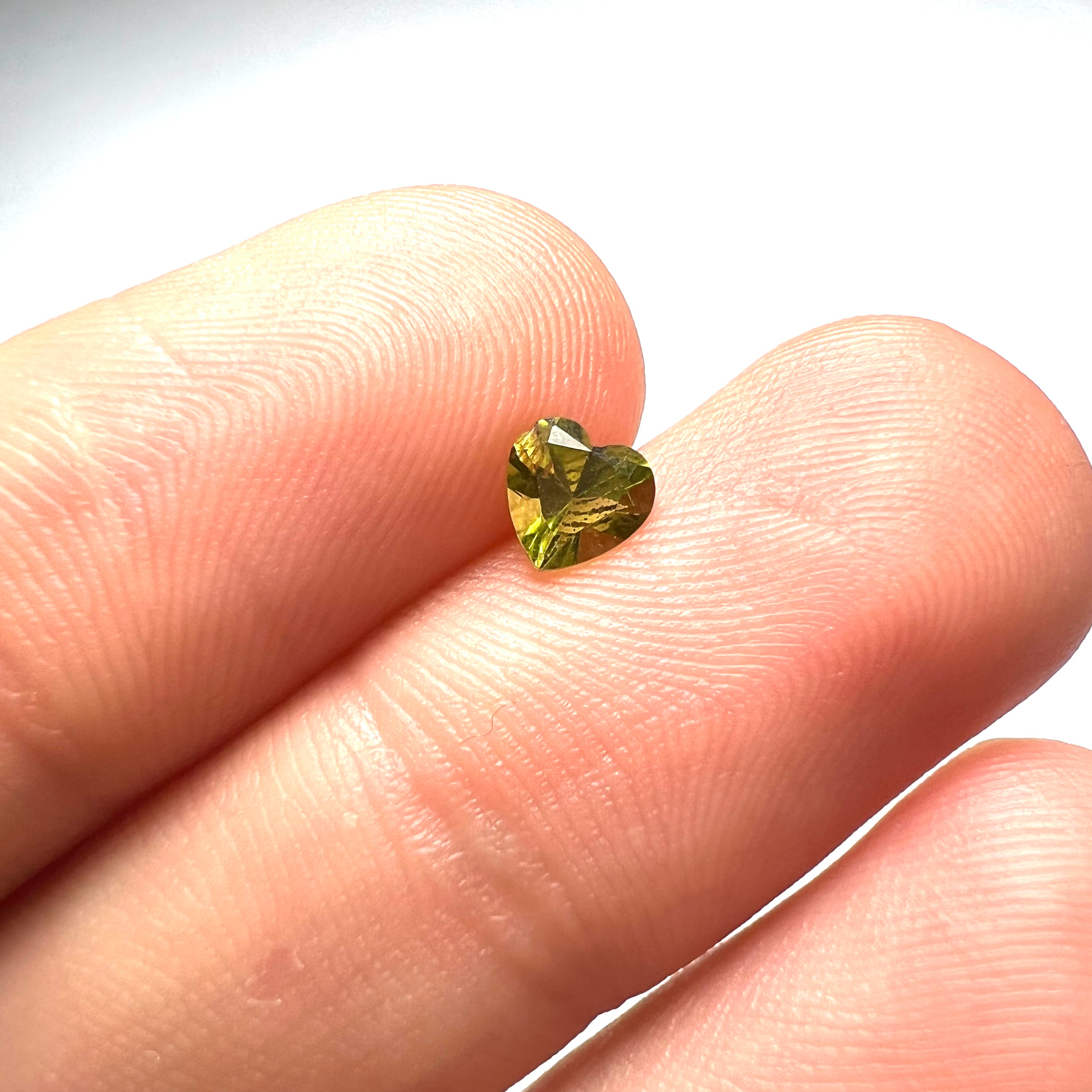 .46CT Loose Natural Heart Cut Peridot 5x3mm Earth mined Gemstone